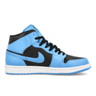 Jordan Air Jordan 1 Mid University Blue / Black - White Mid Top Sneakers  Silhouette | Overkill