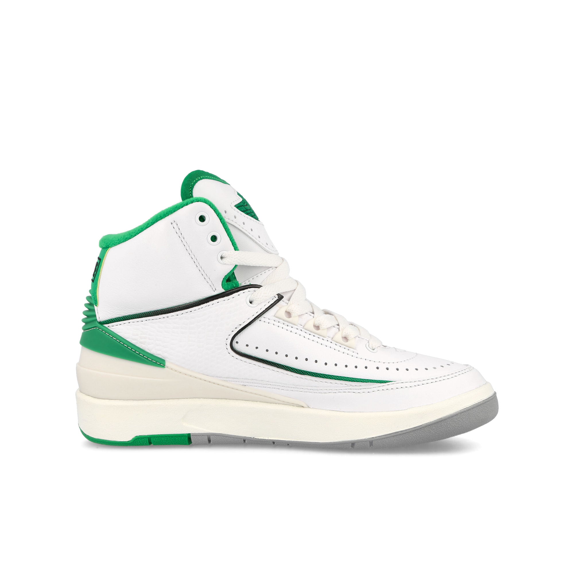 Jordan Air Jordan 2 Retro GS White / Lucky Green - Sail High Top Sneakers  Silhouette | Overkill