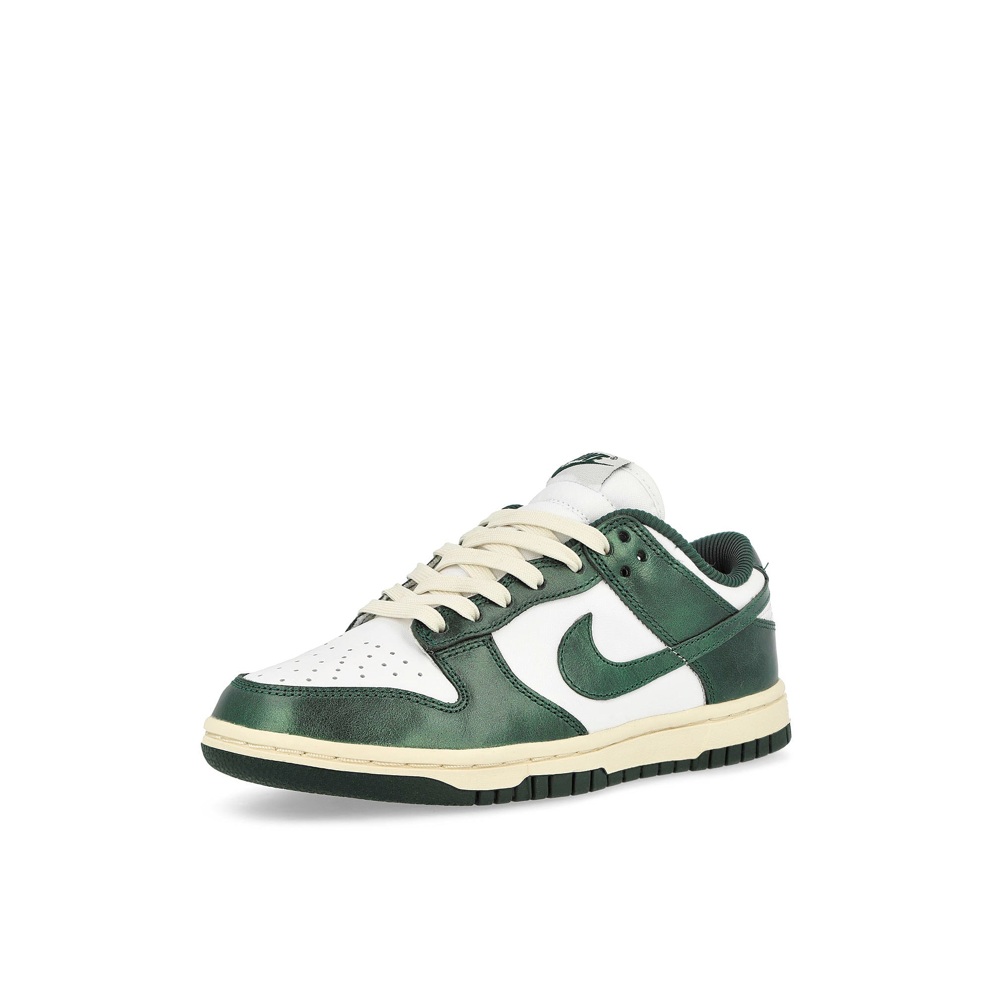 Nike W Dunk Low White / Pro Green - Coconut Milk Low Top Sneakers  Close Up | Overkill