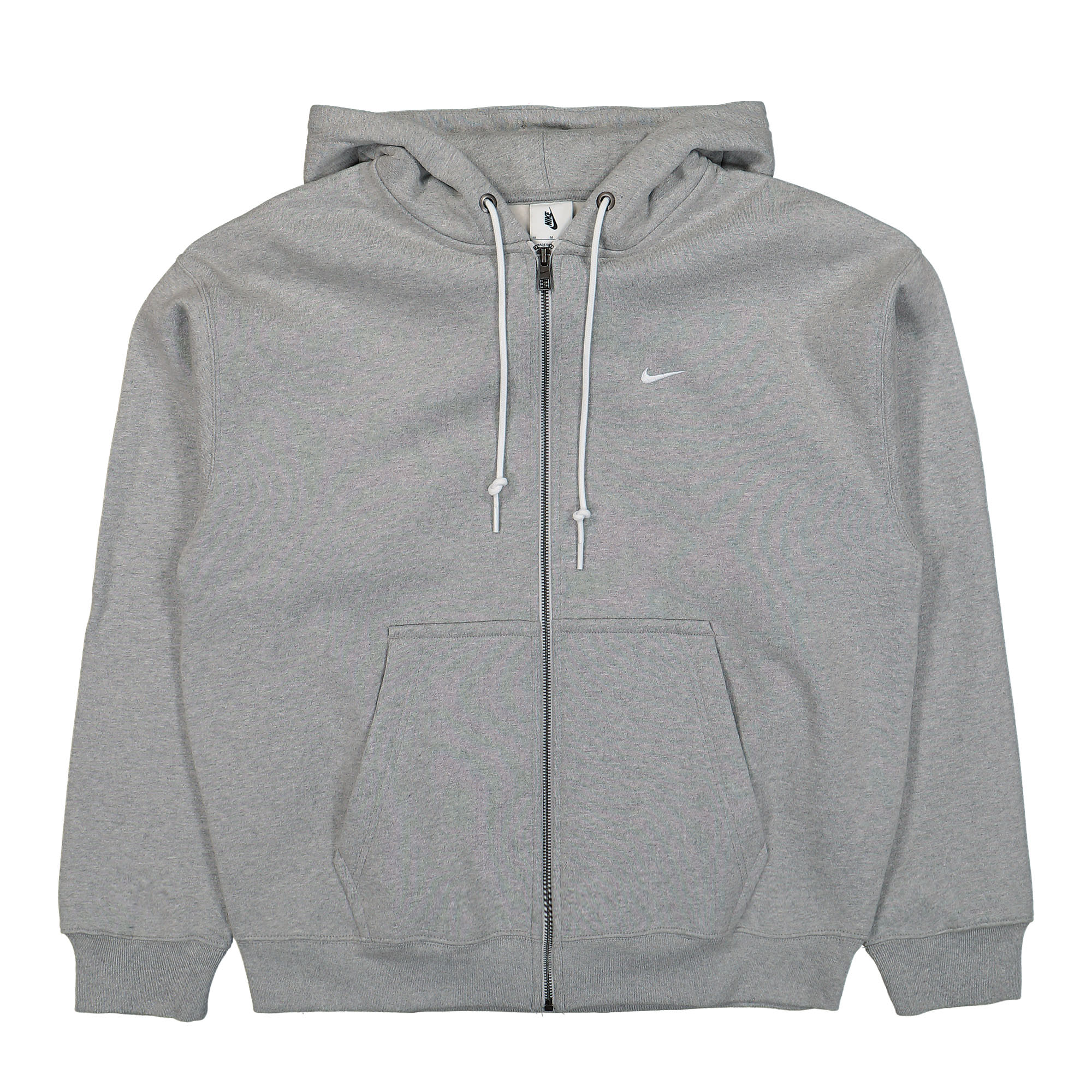 Nike Solo Swoosh Full-Zip Hoodie Dark Grey Heather  / White Hoodies DR0403 063 | Overkill