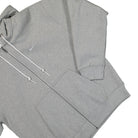 Nike Solo Swoosh Full-Zip Hoodie Dark Grey Heather  / White Hoodies Detailfoto | Overkill