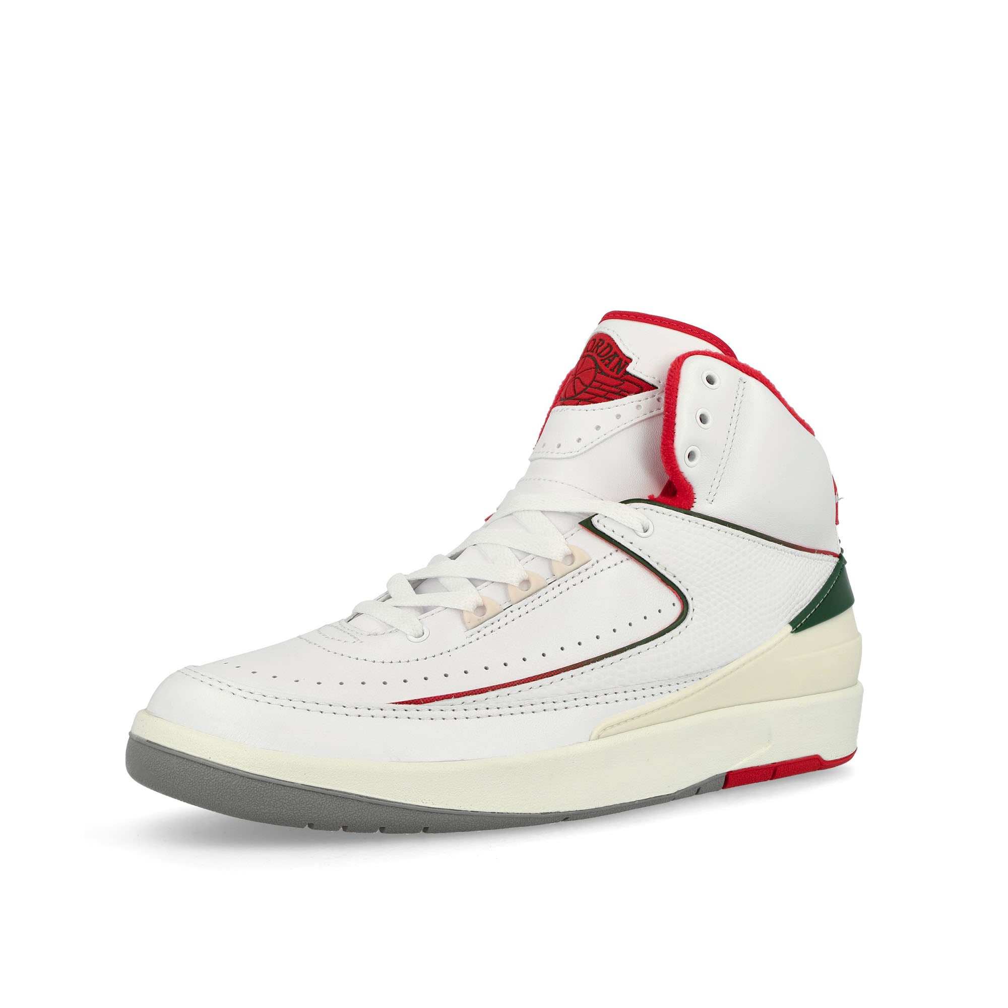 Jordan Air Jordan 2 Retro White / Fire Red - Fire - Sail High Top Sneakers  Close Up | Overkill