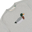 Edmmond Studios Duck Hunt Sweater Plain Grey Melange Sweatshirts Close-up | Overkill
