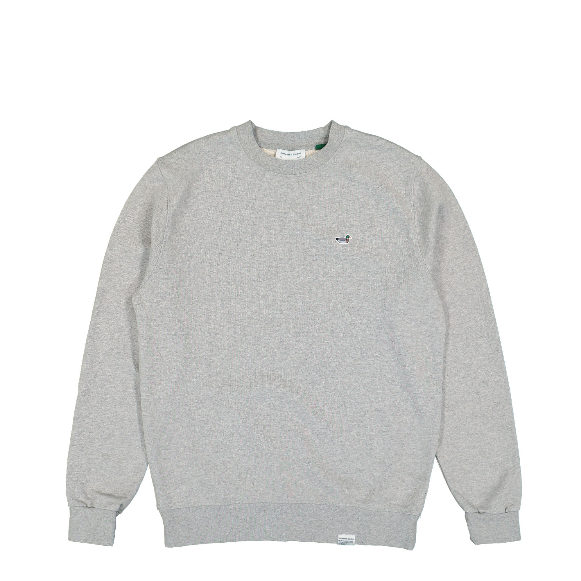 Edmmond Studios Duck Patch Sweater Plain Grey Melange Sweatshirts 323-40-29840 | Overkill