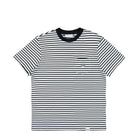Edmmond Studios Duck Patch T-Shirt Plain Horizontal Stripes Navy T-Shirts 323-30-31594 | Overkill