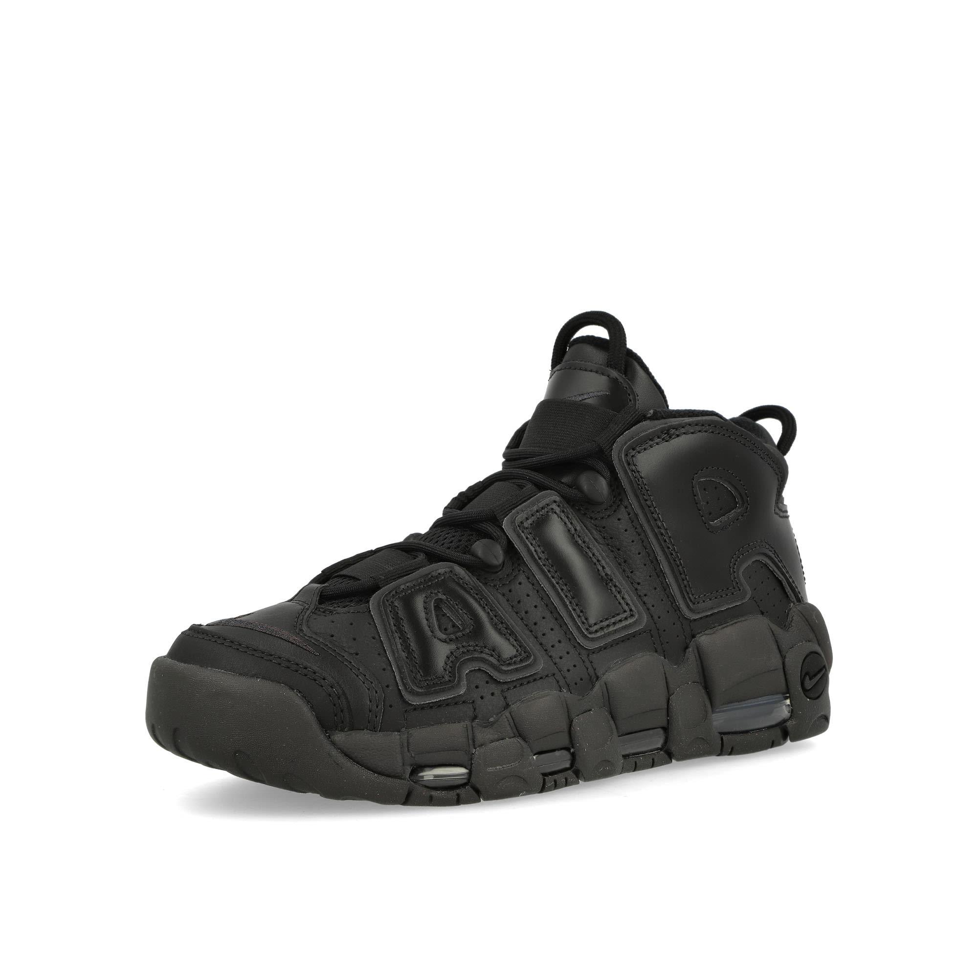 Nike W Air More Uptempo Black / Anthracite - Velvet Brown High Top Sneakers  Close Up | Overkill
