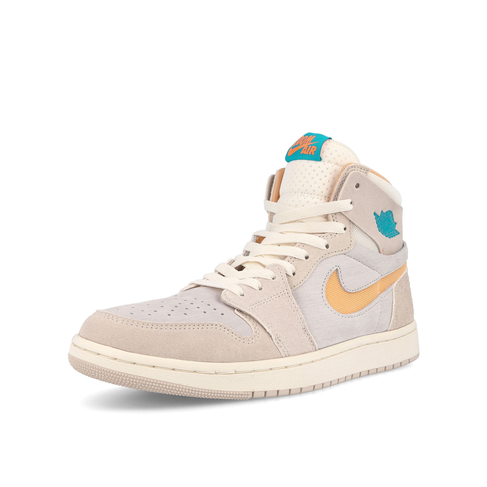 Jordan W Air Jordan 1 Zoom CMFT 2 Light Orewood Brown / Bright Citrus - Sail Sneakers  Close Up | Overkill