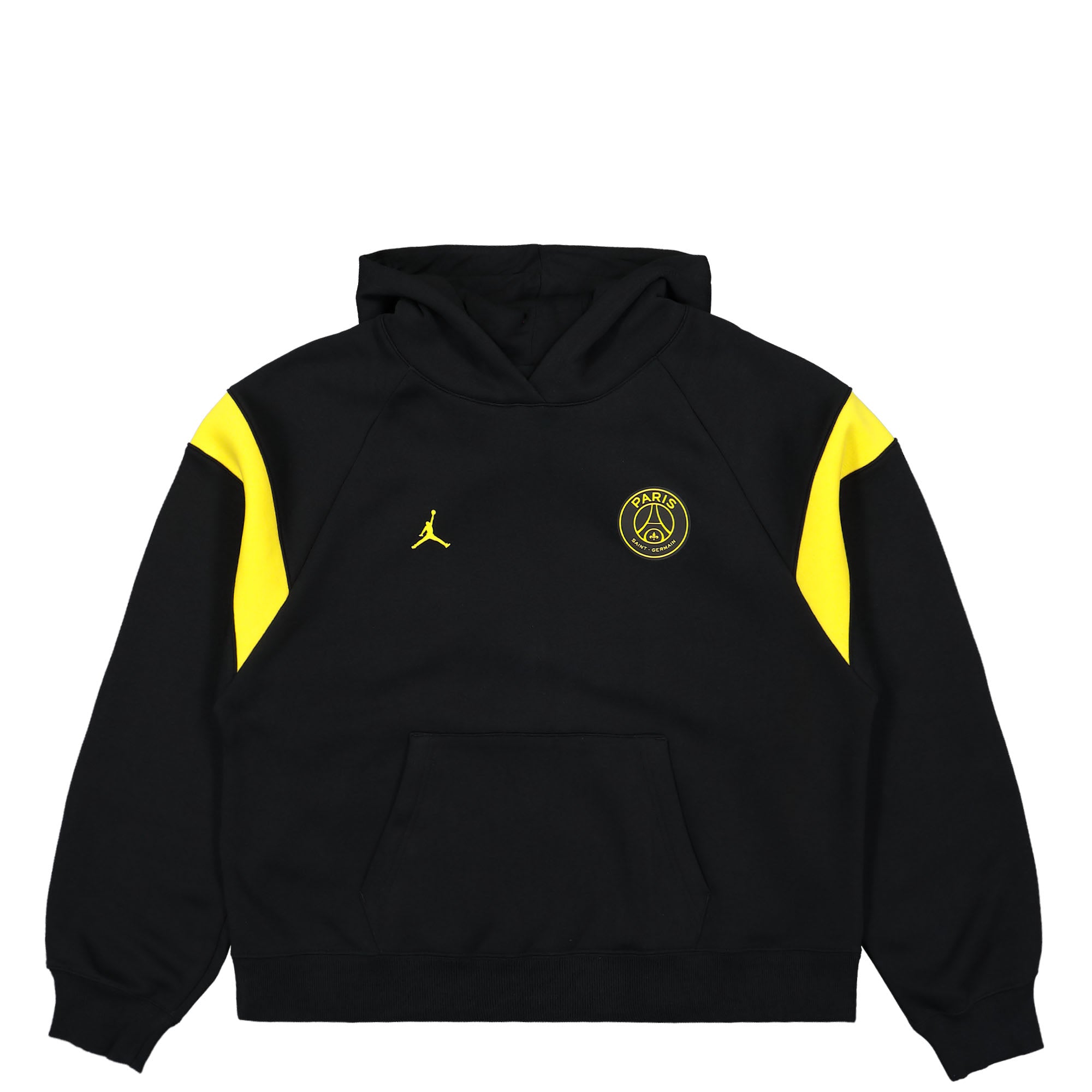 Jordan Paris Saint Germain x Air Jordan W Fleece Hoodie Black / Tour Yellow Hoodies DV2835 010 | Overkill