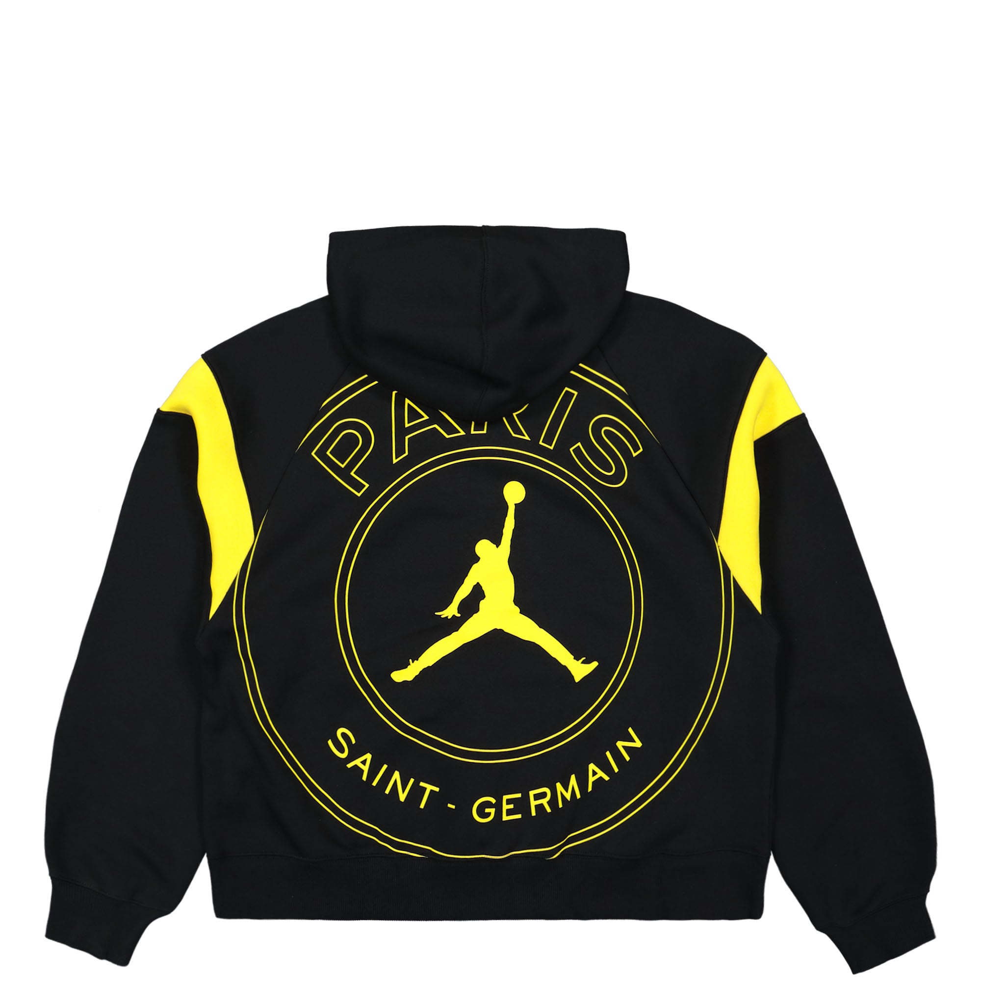 Jordan Paris Saint Germain x Air Jordan W Fleece Hoodie Black / Tour Yellow Hoodies Material | Overkill