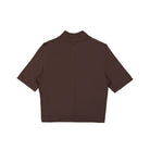 Nike W NSW Essentials Rib Mock SS Top Baroque Brown / Sail T-Shirts Material | Overkill