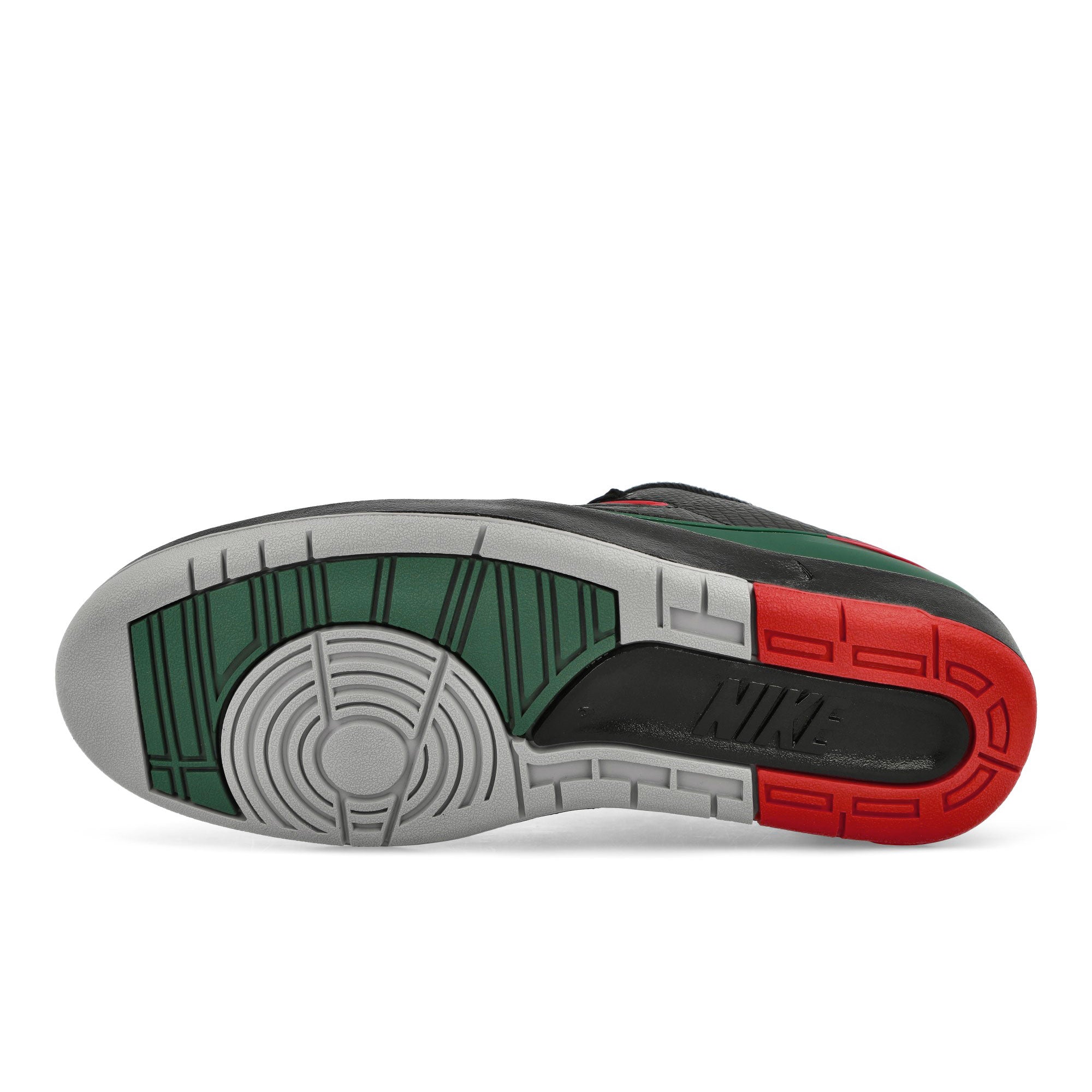 Jordan Air Jordan 2 Retro Low Black / Fire Red - Fire - Cement Grey Low Top Sneakers  Detail View 1 | Overkill