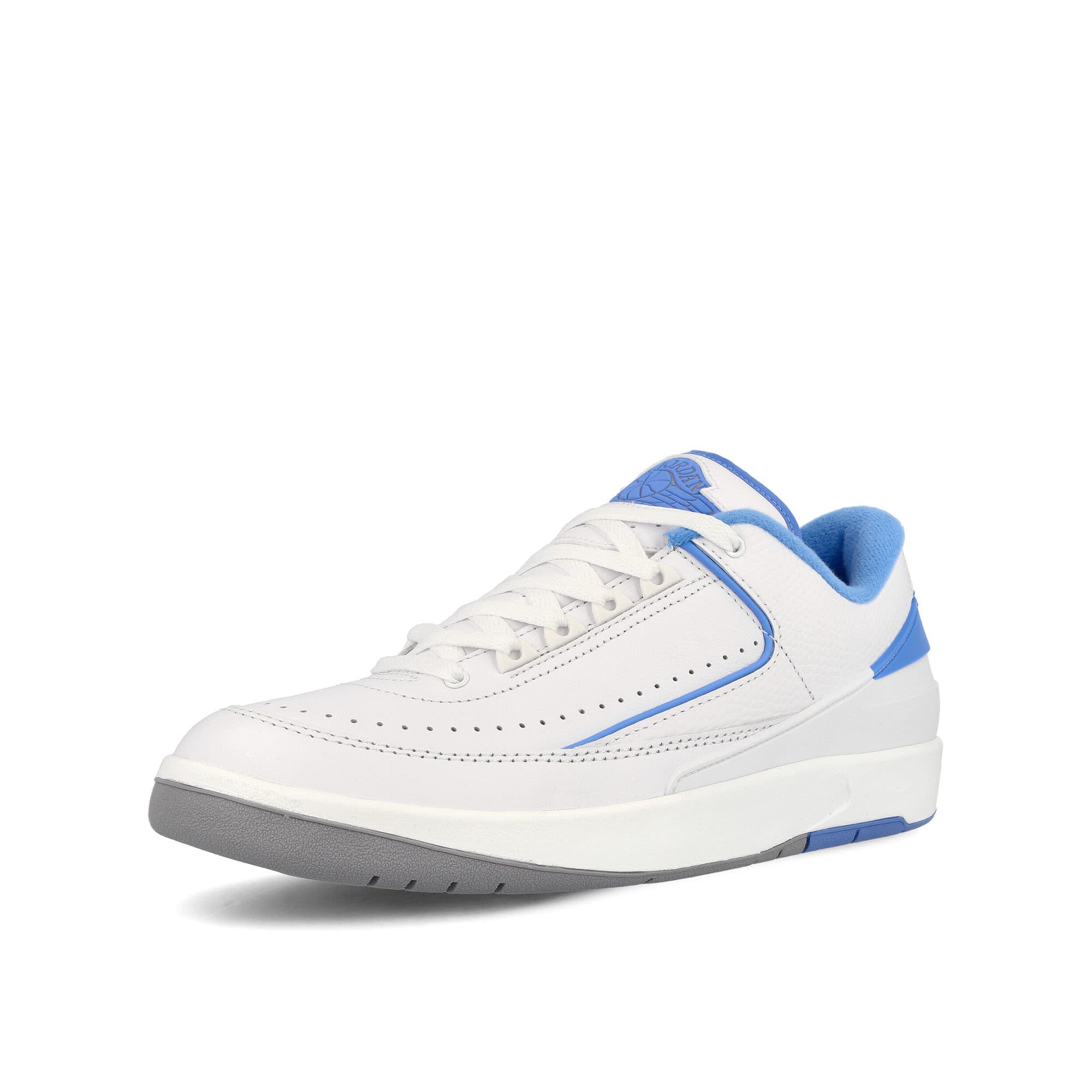 Jordan Air Jordan 2 Retro Low White / University Blue-Cement Grey Low Top Sneakers  Close Up | Overkill