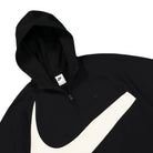 Nike Swoosh Half Zip Fleece Hoodie Black / Coconut Milk / Black Hoodies Close-up | Overkill