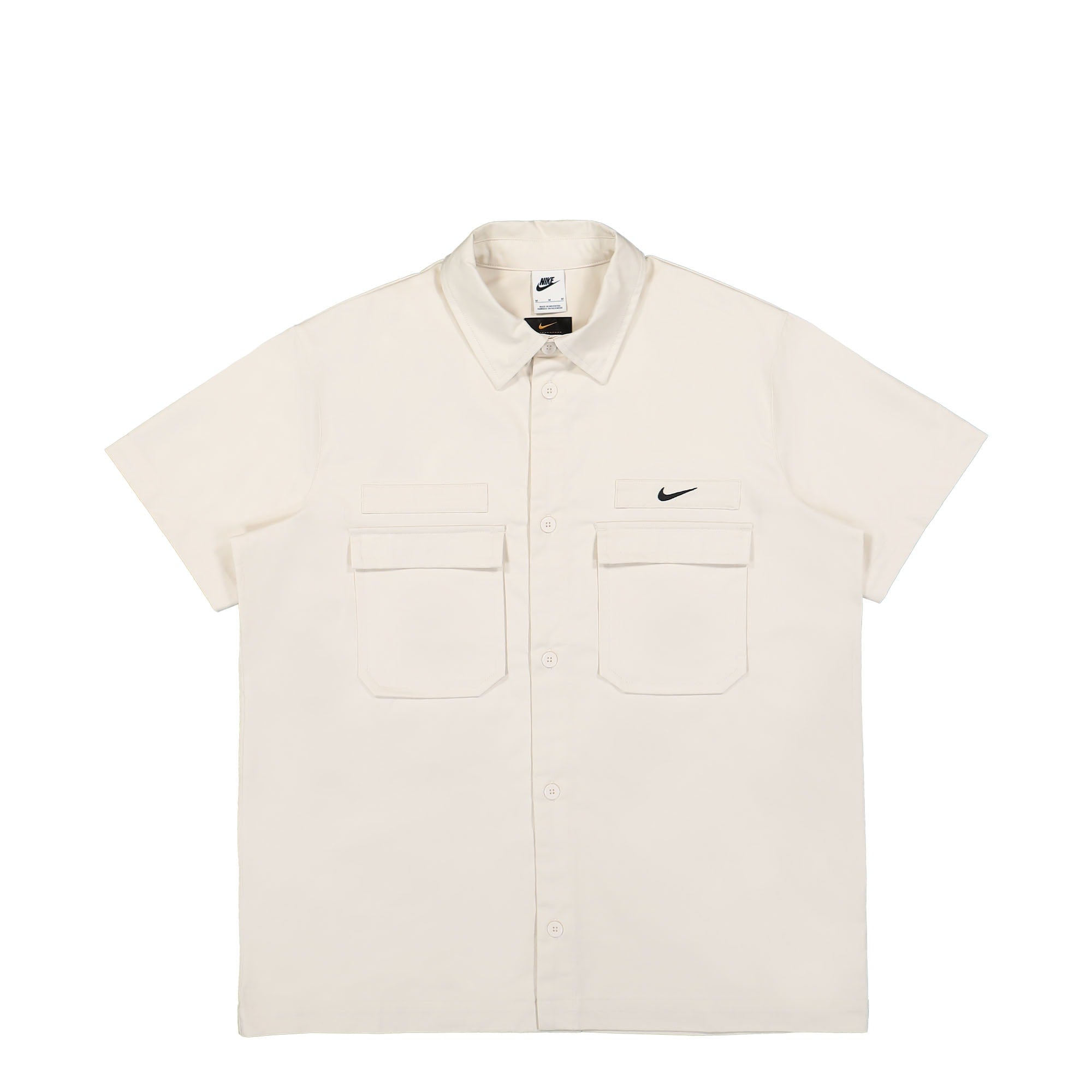 Nike Woven Military Short Sleeve Button Down Shirt Phantom / Black Shirts DX3340 030 | Overkill