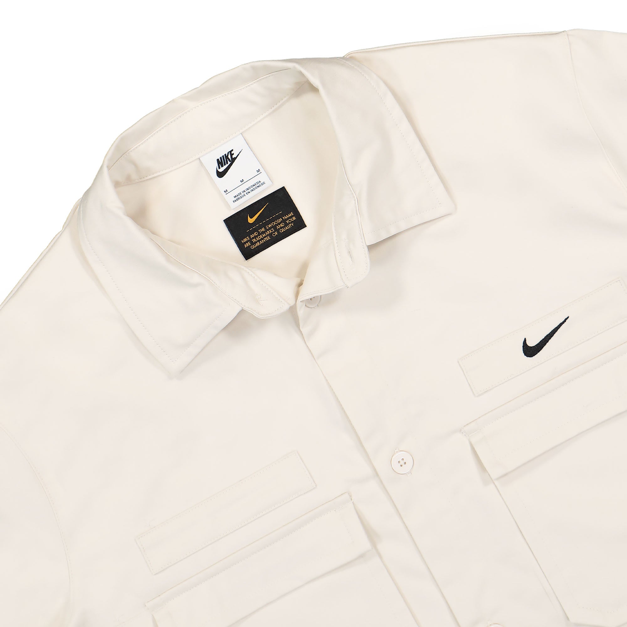 Nike Woven Military Short Sleeve Button Down Shirt Phantom / Black Shirts Close-up | Overkill