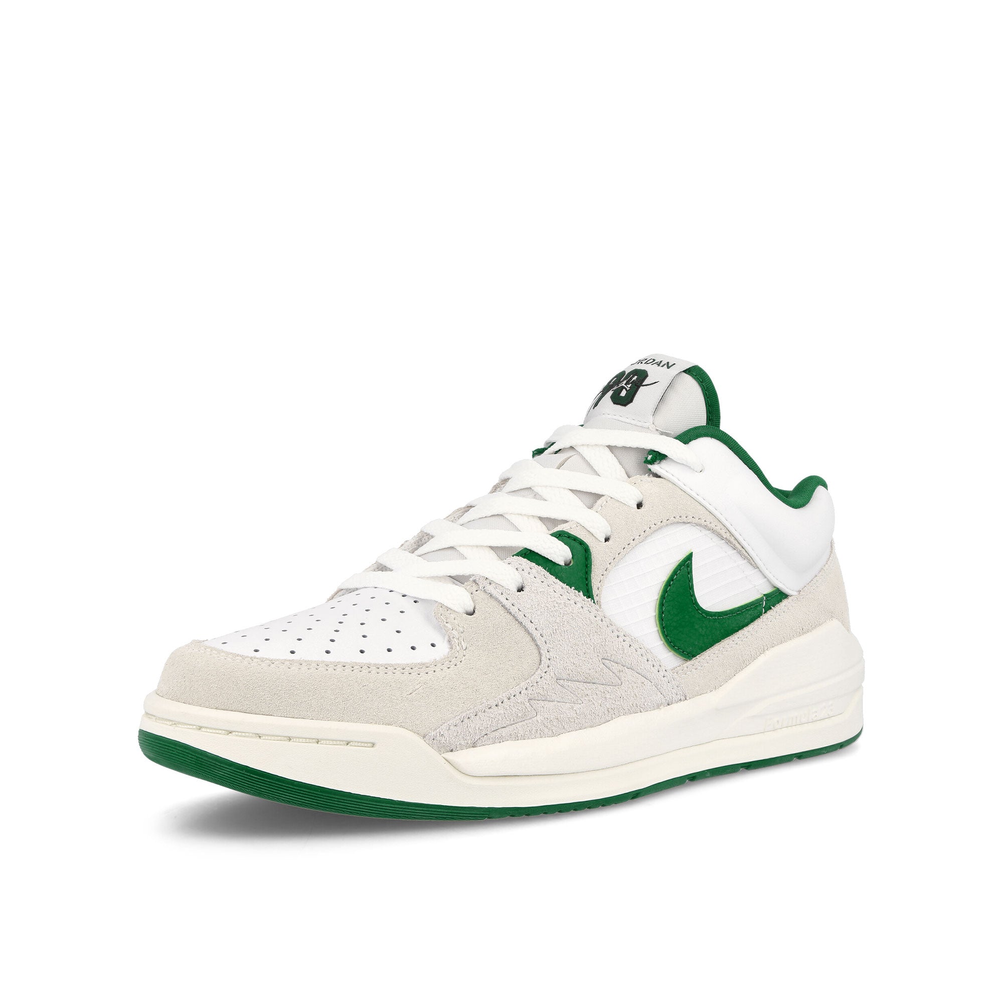 Jordan Stadium 90 White-Clover - Sail - Black Low Top Sneakers  Close Up | Overkill