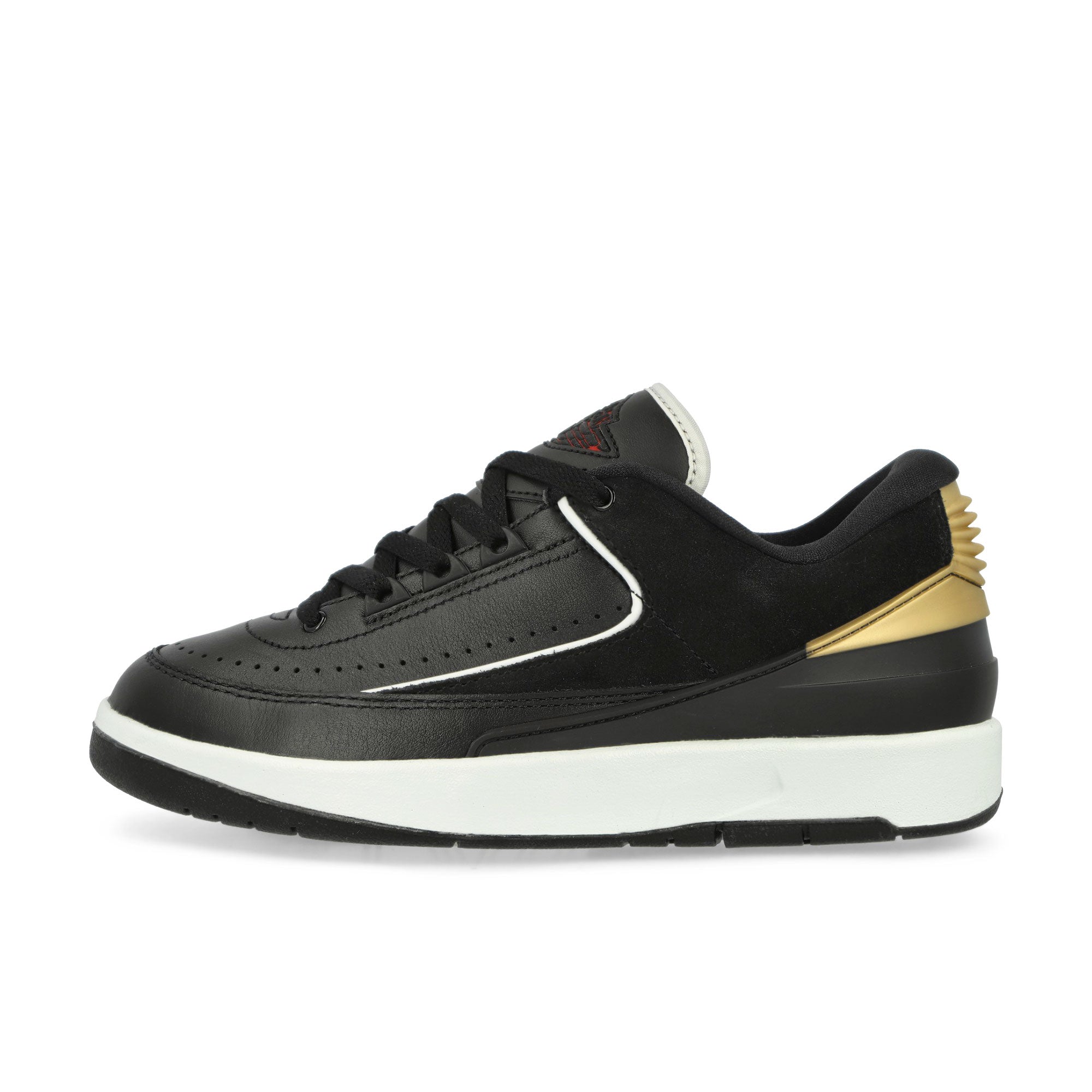 Jordan Wmns Air Jordan 2 Retro Low Black / Varsity Red - Metallic Gold Low Top Sneakers DX4401 001 | Overkill