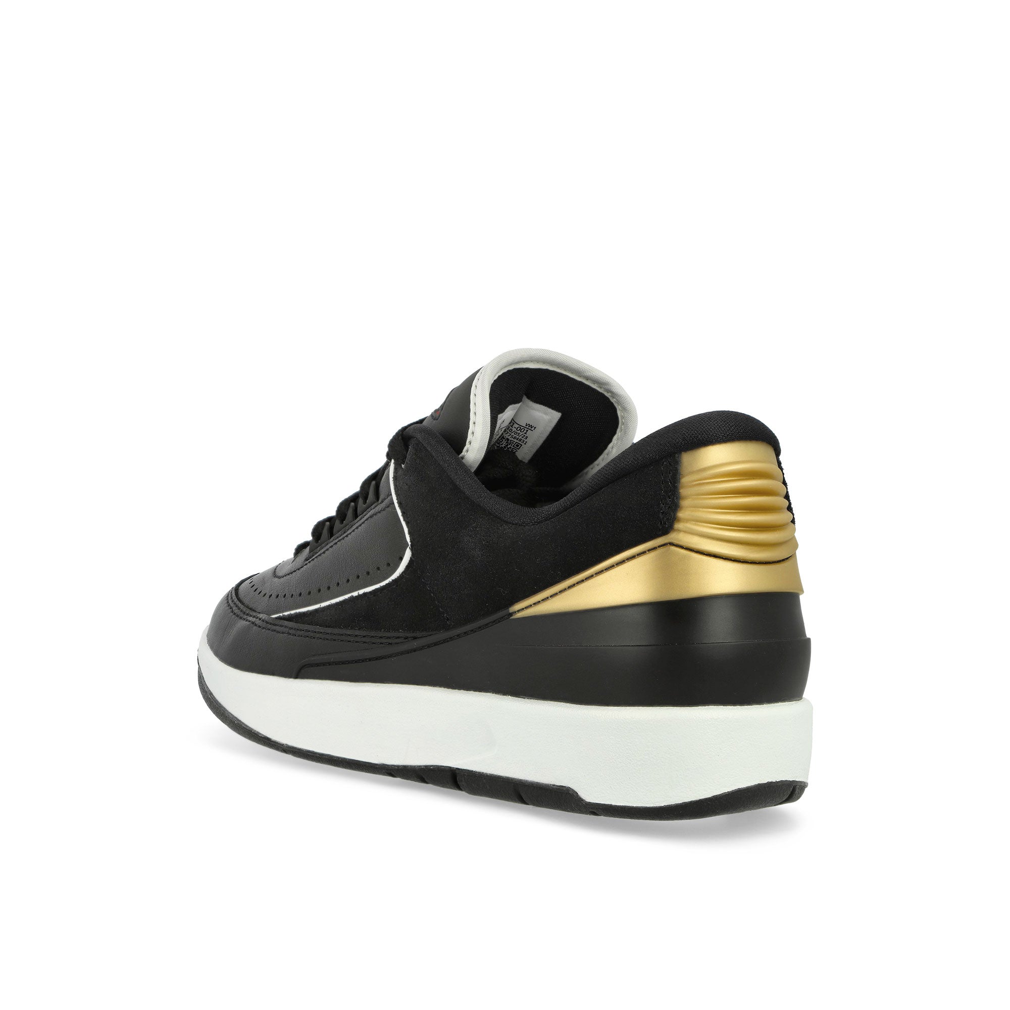 Jordan Wmns Air Jordan 2 Retro Low Black / Varsity Red - Metallic Gold Low Top Sneakers  Material | Overkill