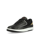 Jordan Wmns Air Jordan 2 Retro Low Black / Varsity Red - Metallic Gold Low Top Sneakers  Close Up | Overkill