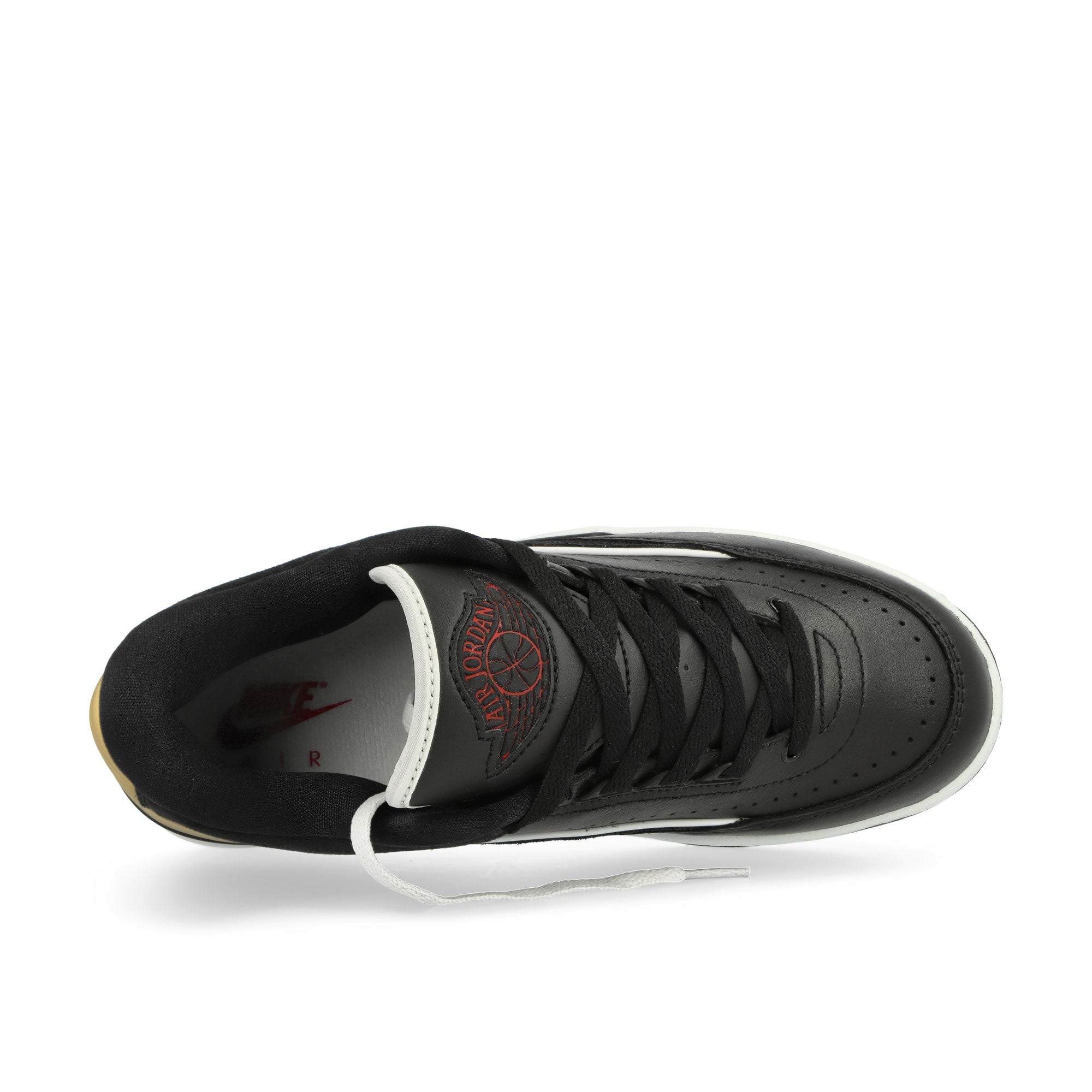 Jordan Wmns Air Jordan 2 Retro Low Black / Varsity Red - Metallic Gold Low Top Sneakers  Detailfoto | Overkill
