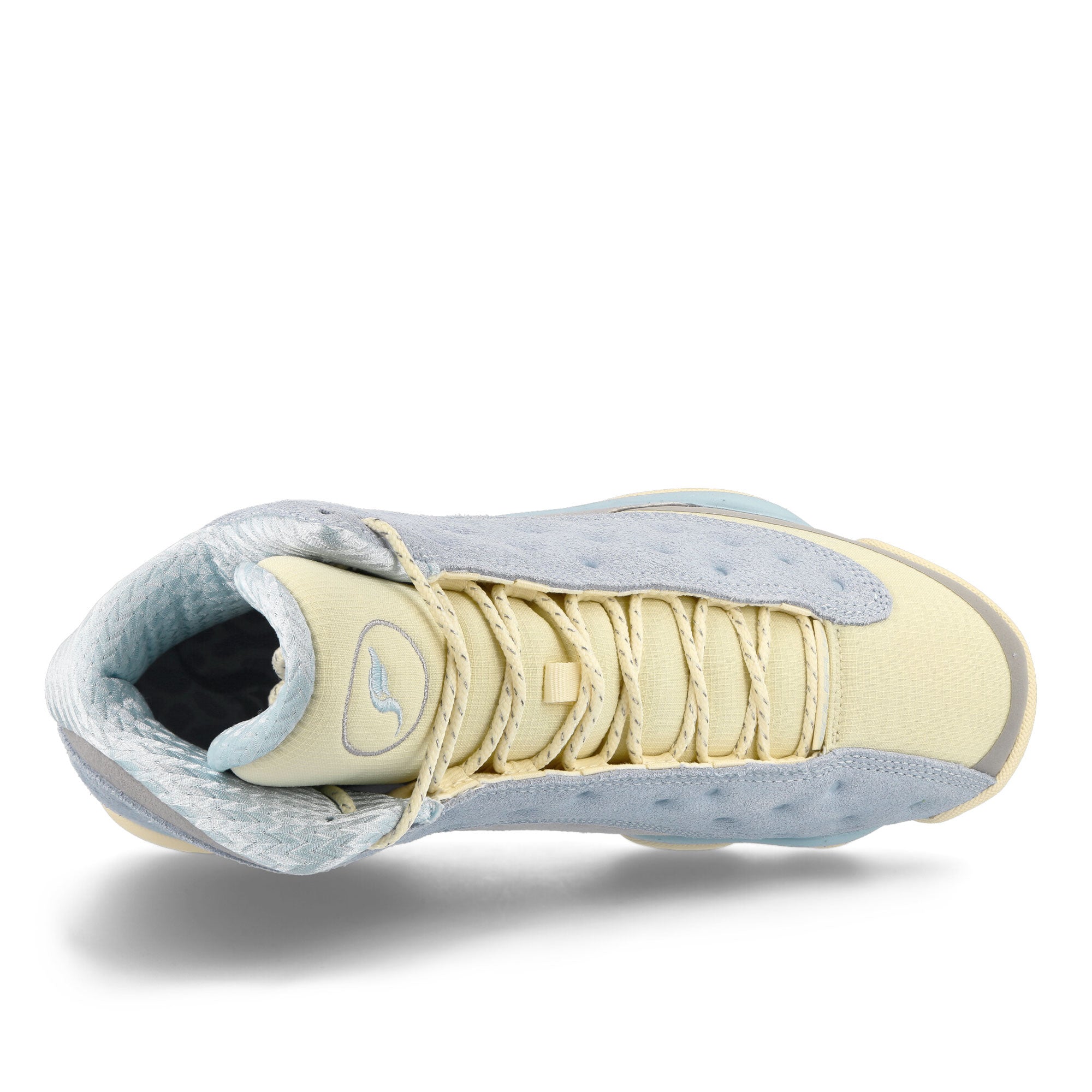 Jordan SoleFly x Air Jordan 13 Retro SP Muslin-Celestine Blue - Light Smoke Grey Sneakers  Detailfoto | Overkill