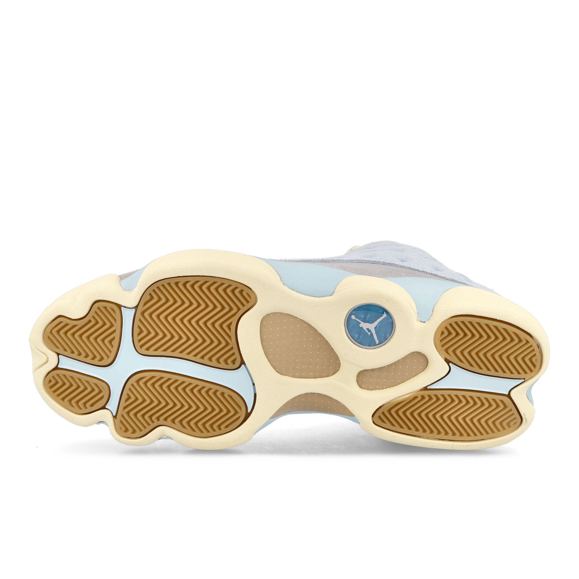 Jordan SoleFly x Air Jordan 13 Retro SP Muslin-Celestine Blue - Light Smoke Grey Sneakers  Detail View 1 | Overkill