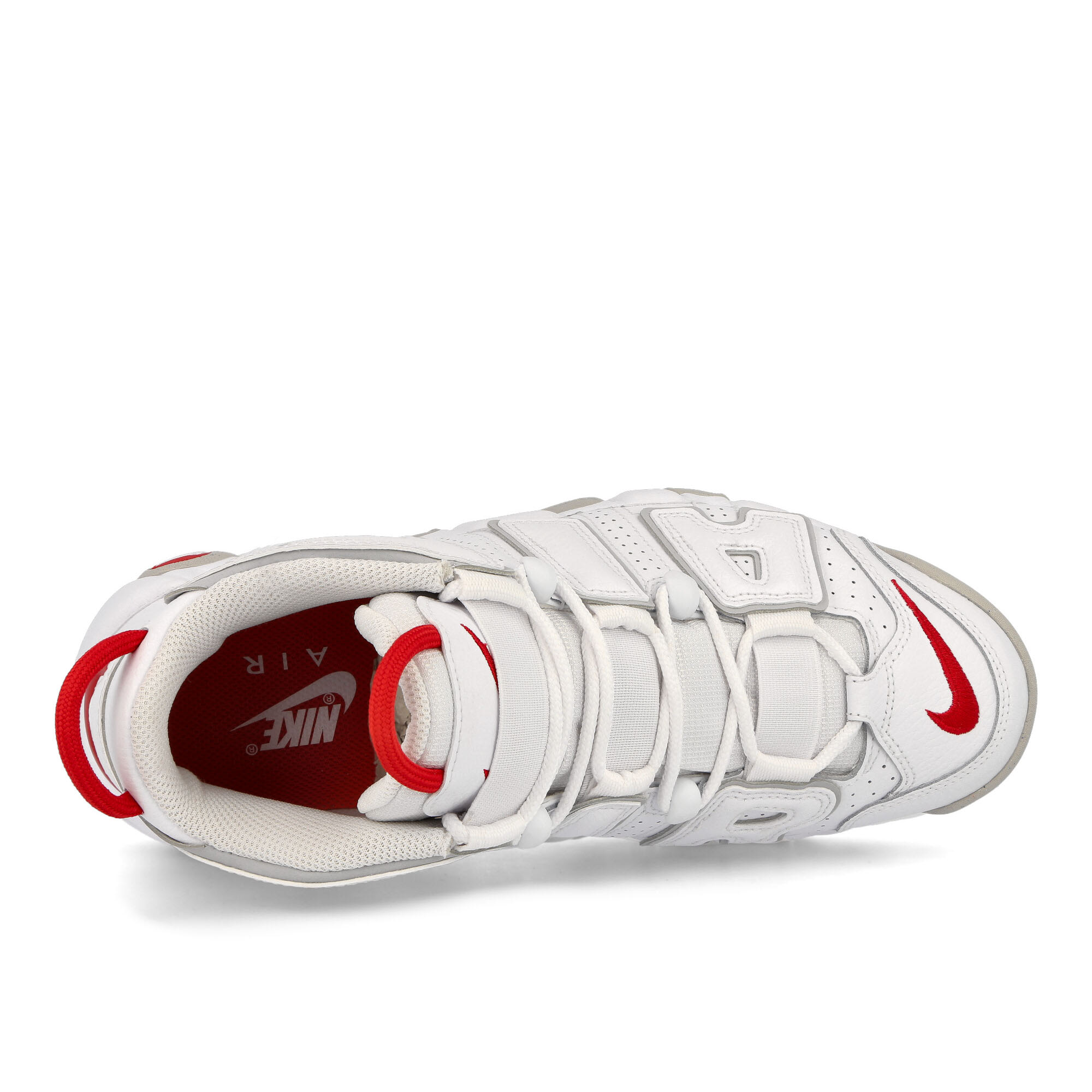 Nike Air More Uptempo 96 White-University Red-Grey Fog Sneakers  Detailfoto | Overkill
