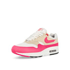 Nike Wmns Air Max 1 White / Easter Pink - Light Orewood Brown - Black Low Top Sneakers  Close Up | Overkill