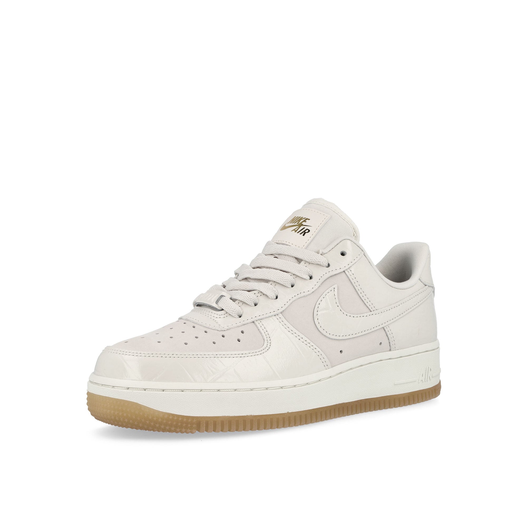 Nike Wmns Air Force 1 '07 LX Phantom / Phantom – Sail - Gum Light Brown Low Top Sneakers  Close Up | Overkill