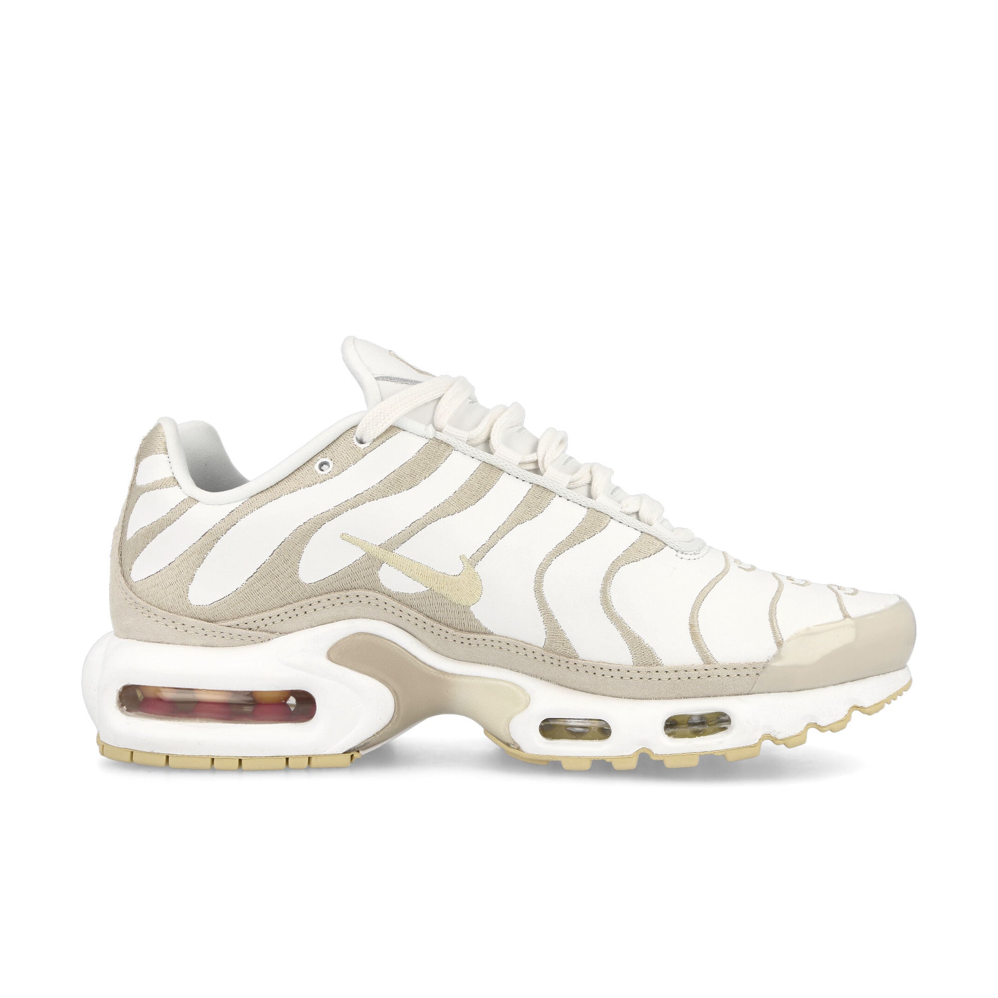 Nike W Air Max Plus PRM Summit White-Pale Vanilla Low Top Sneakers  Silhouette | Overkill
