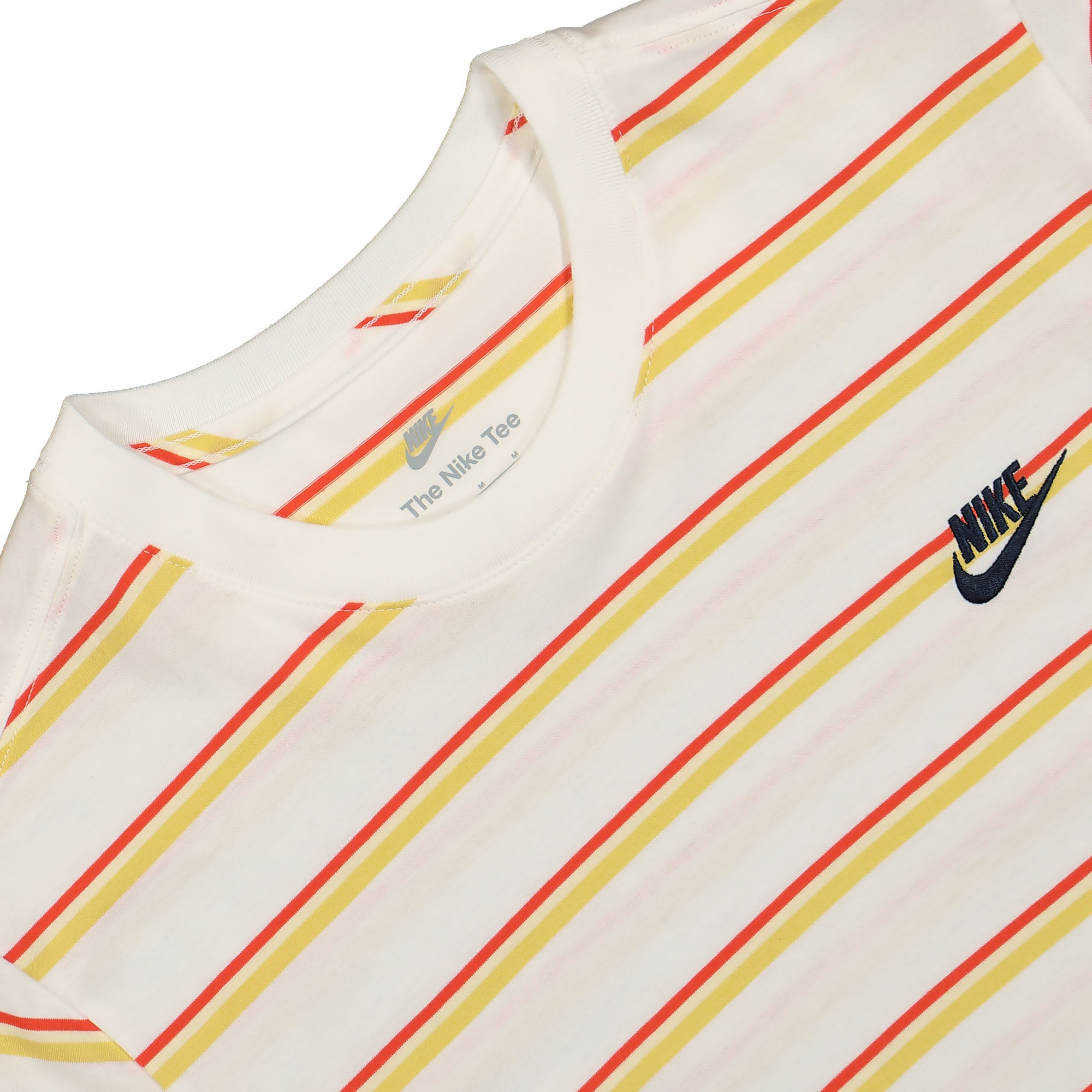 Nike Club Striped T-Shirt White T-Shirts Close-up | Overkill