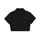 Jordan W Cropped Ribbed Polo Black Polo Shirts Material | Overkill