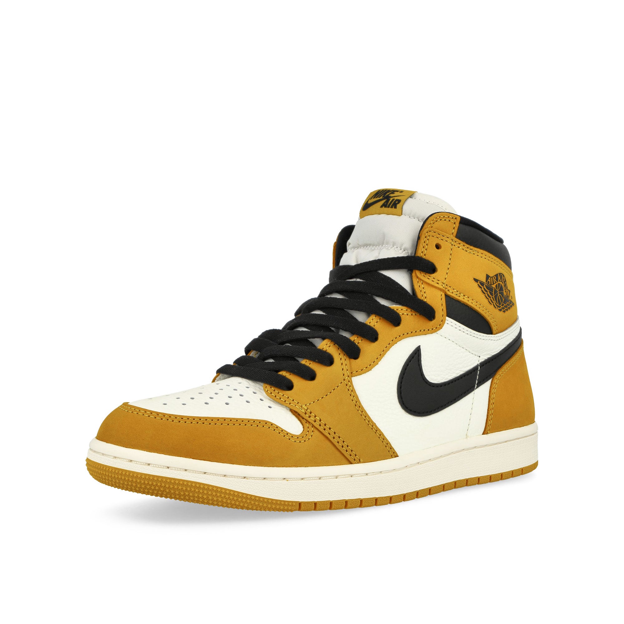 Jordan Air Jordan 1 Retro High OG Yellow Ochre / Black - Sail High Top Sneakers  Close Up | Overkill