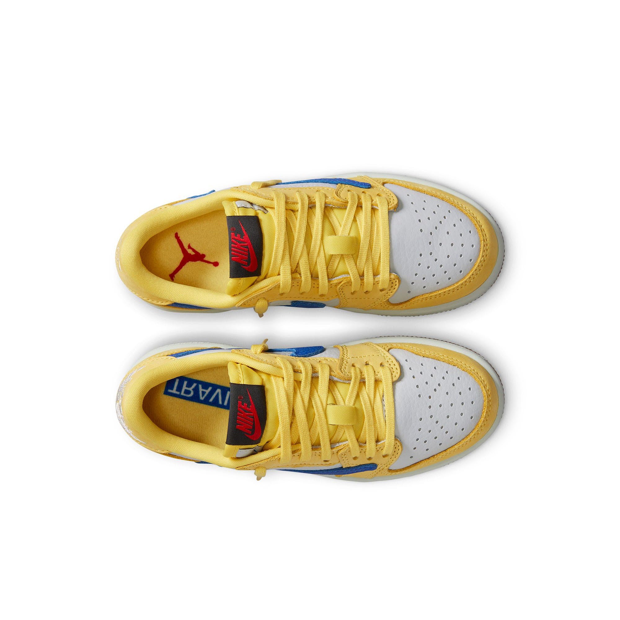 Jordan Travis Scott x Air Jordan 1 Low OG SP PS Canary/Racer Blue-Light Silver  Detail view 1 | Overkill