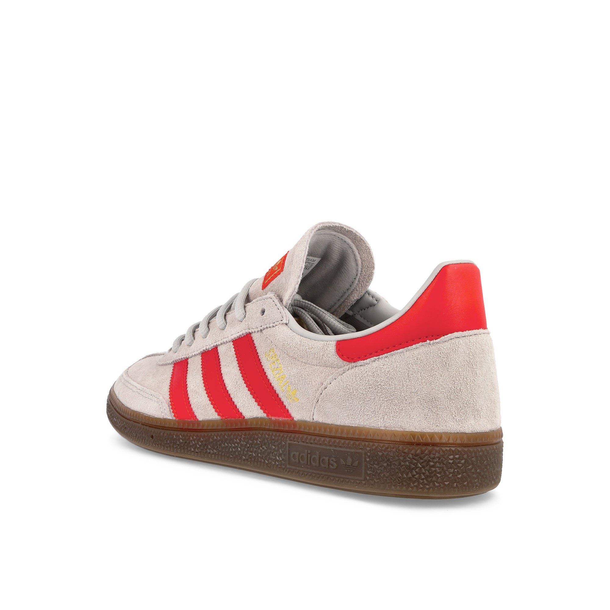 adidas Handball Spezial Grey Two / Hired Red / Gold Metallic Sneakers  Material | Overkill
