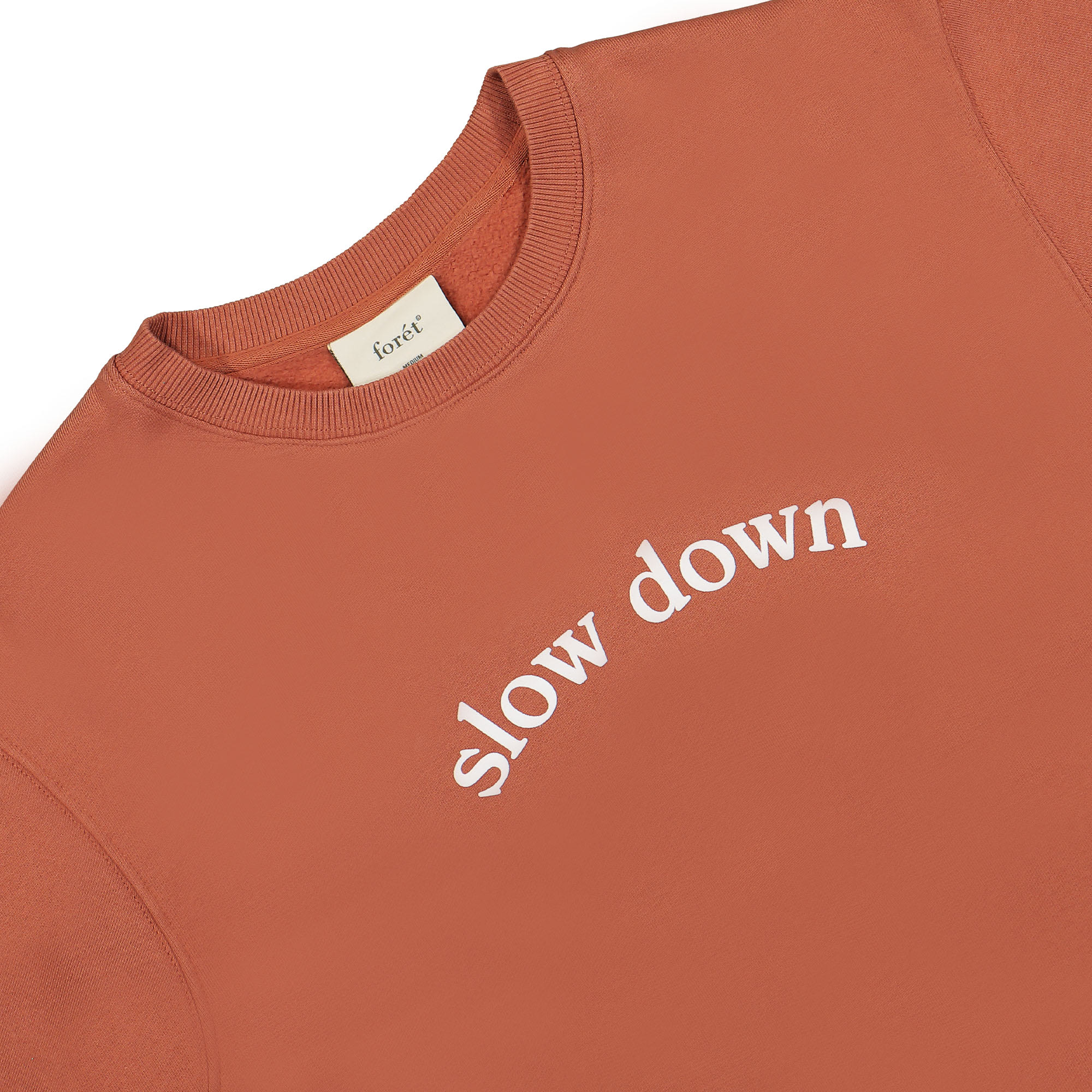 Forét Tide Sweatshirt Brick / White Sweatshirts Close-up | Overkill