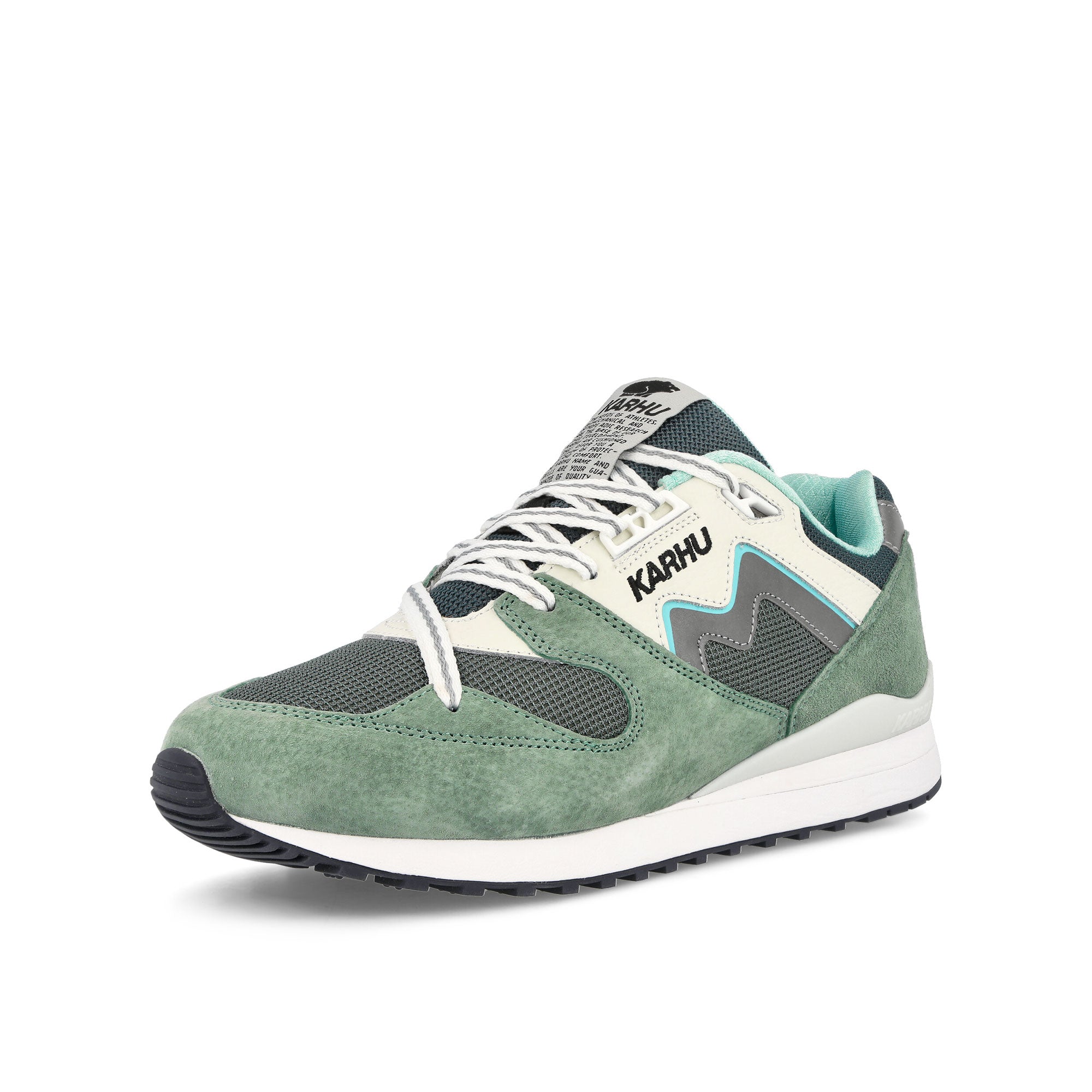 Karhu Synchron Classic Iceberg Green-Lily White Low Top Sneakers  Close Up | Overkill