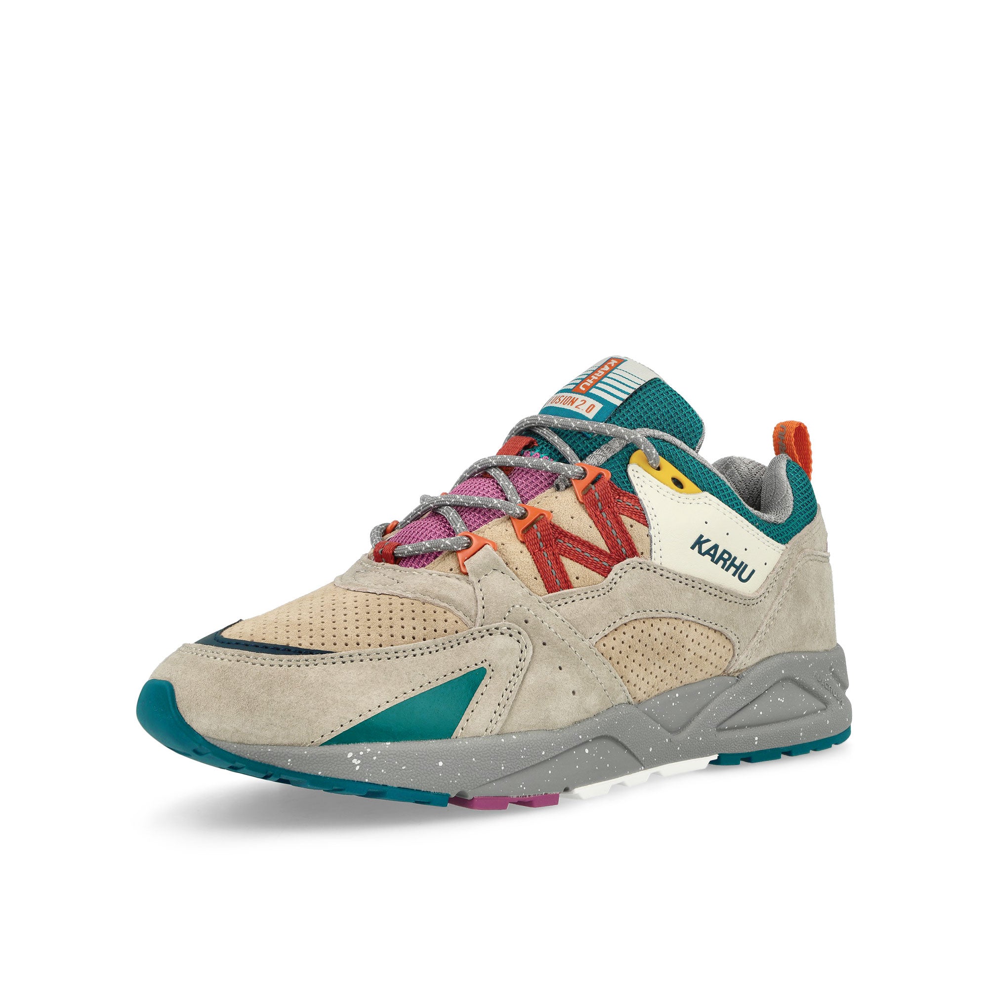 Karhu Fusion 2.0 Silver Lining-Mineral Red Low Top Sneakers  Close Up | Overkill