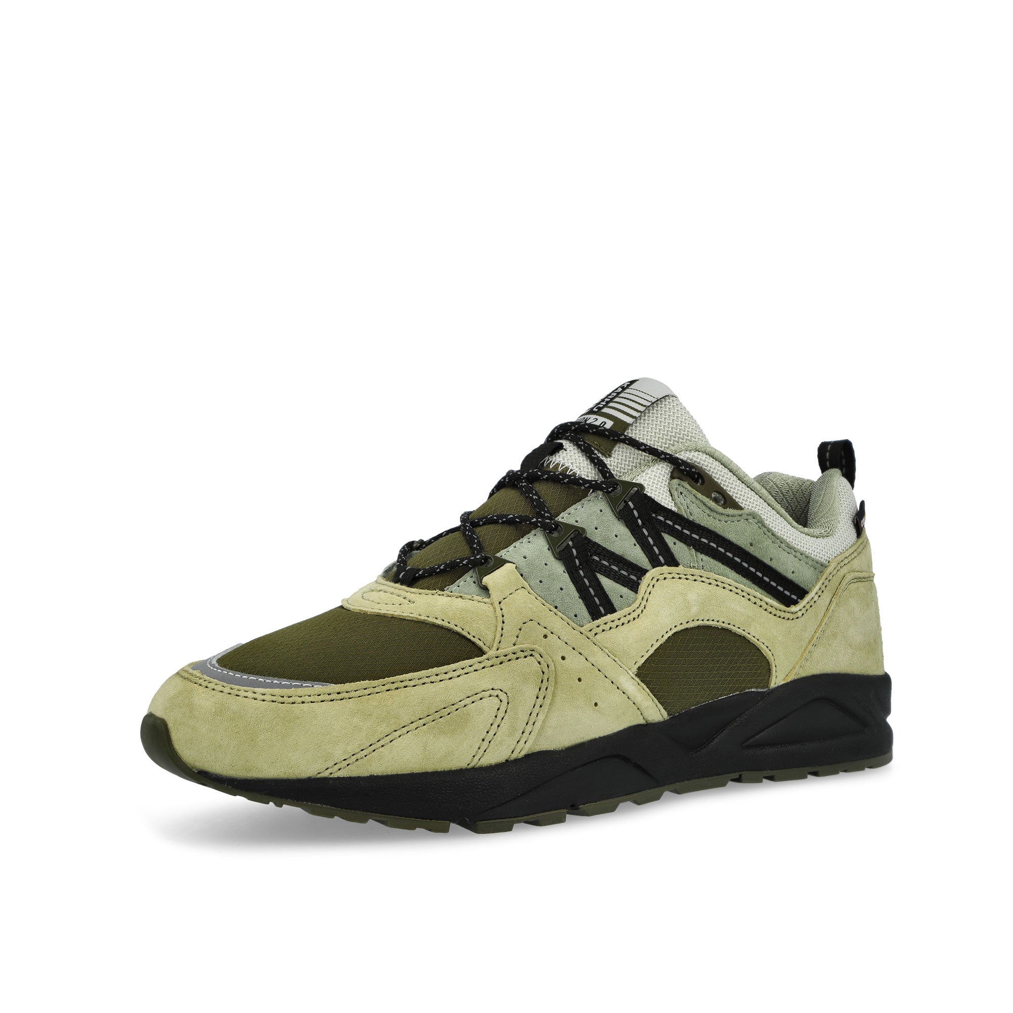 Karhu Fusion 2.0 Pale Olive Green / Jet Black Low Top Sneakers F804196 Close-up | Overkill