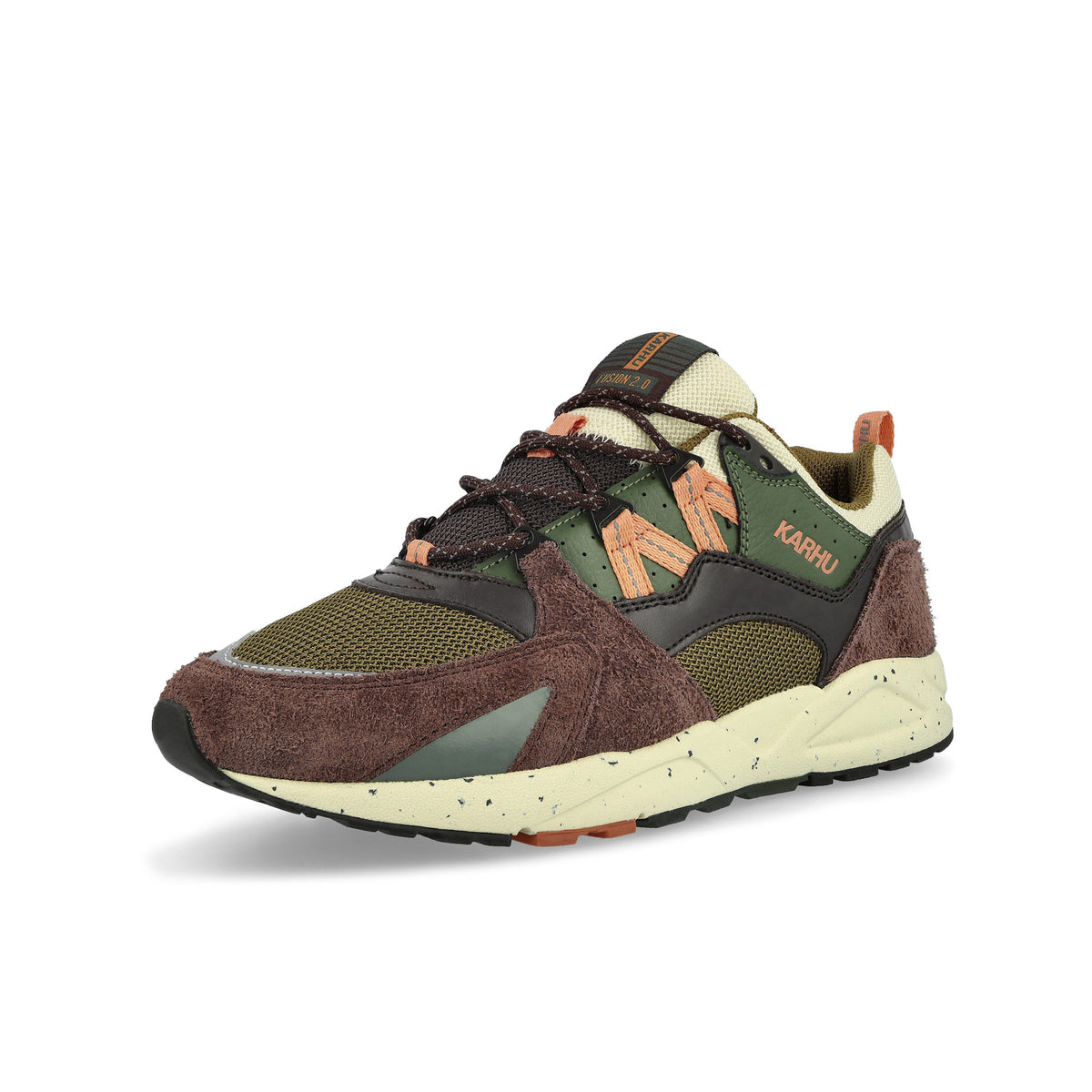 Karhu Fusion 2.0 Shaved Chocolate / Peach Bloom Low Top Sneakers F804209 Close-up | Overkill
