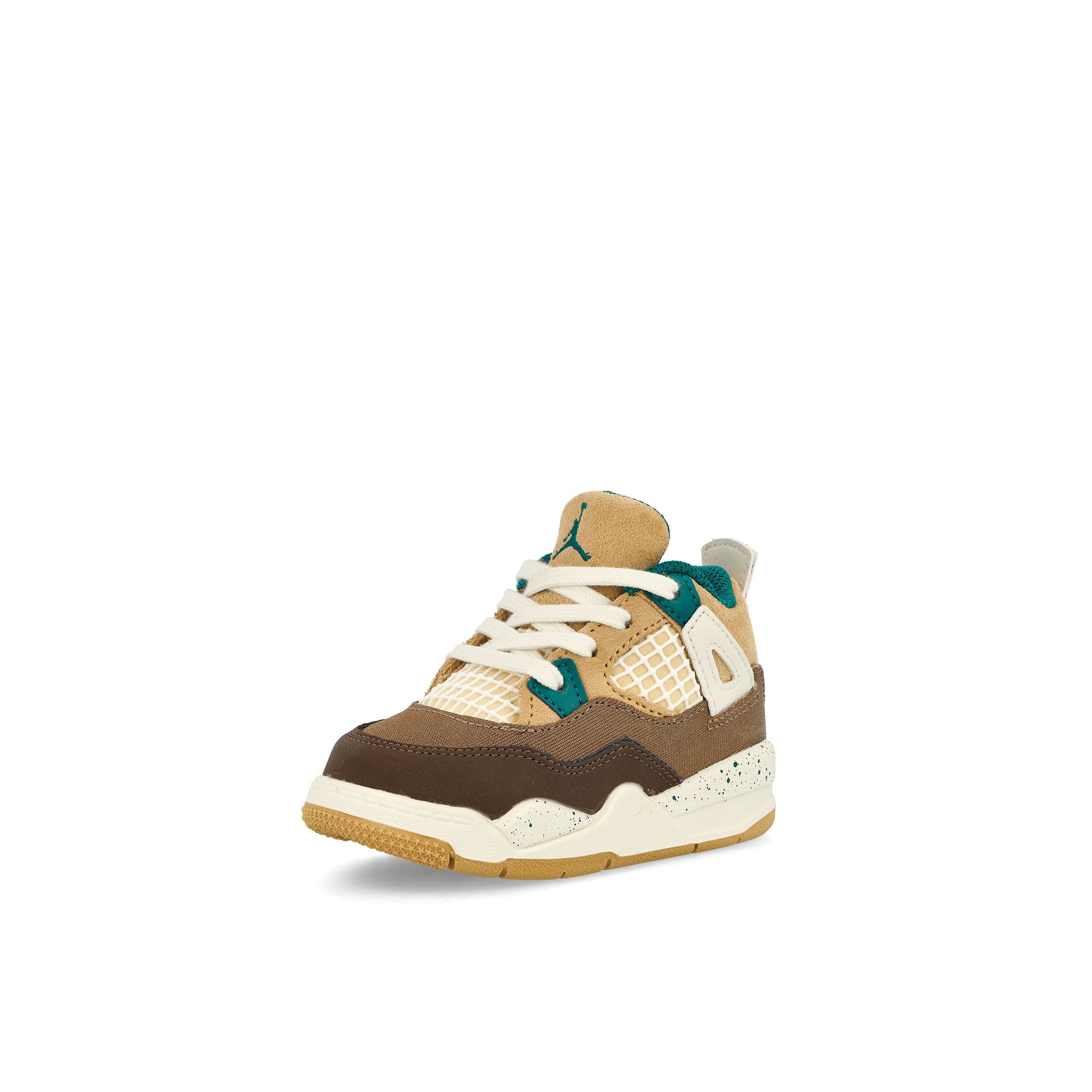 Jordan Air Jordan 4 Retro TD Cacao Wow / Geode Teal - Ale Brown - Twine Low Top Sneakers  Close Up | Overkill