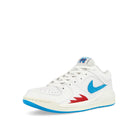 Jordan Wmns Jordan Stadium 90 White / Dark Powder Blue - Sail - Gym Red Low Top Sneakers  Close Up | Overkill