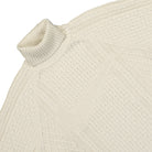 Nike NL Cable Knit Turtleneck Sweater Light Bone Sweatshirts Close-up | Overkill