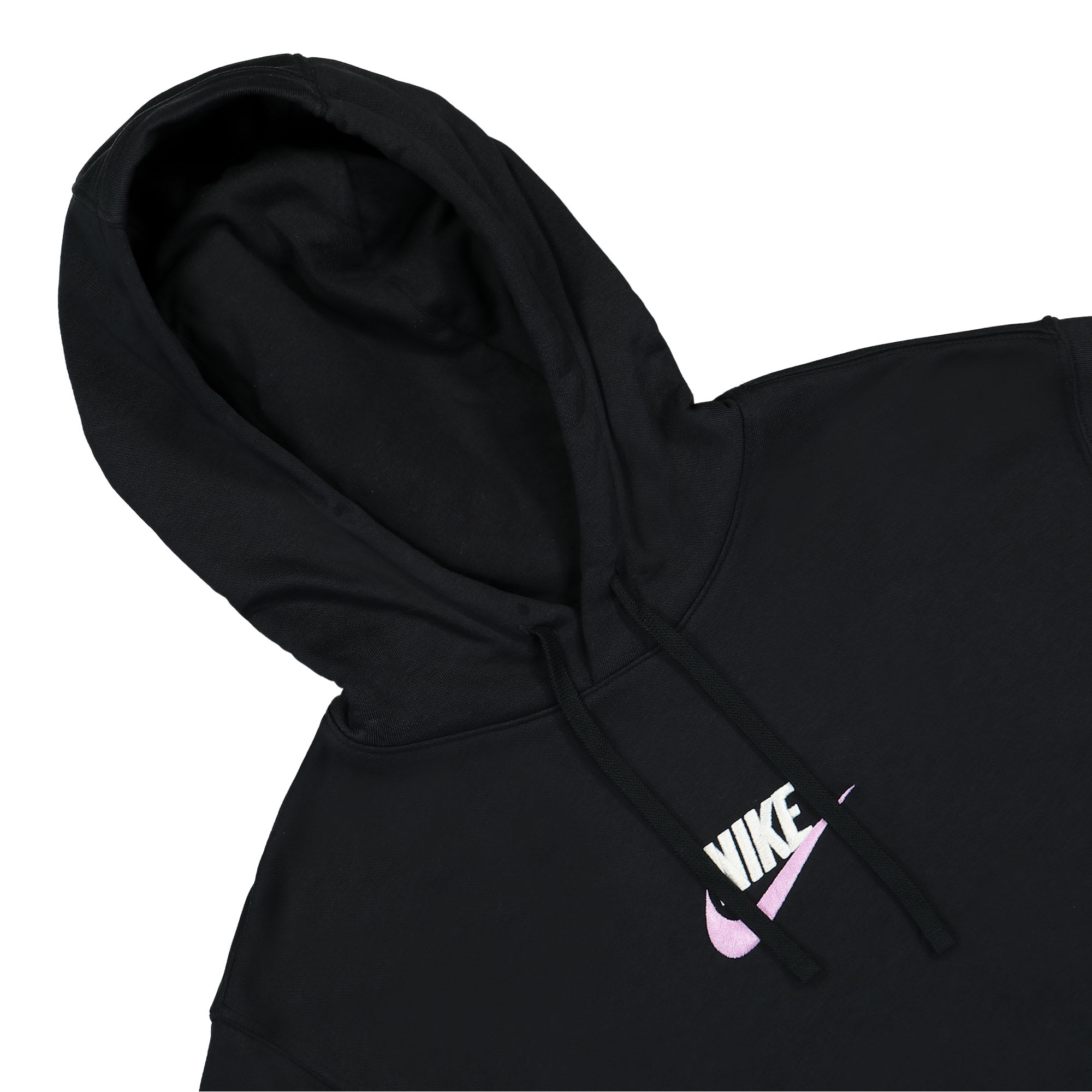 Nike Club French Terry Hoodie Black / Black Hoodies Close-up | Overkill