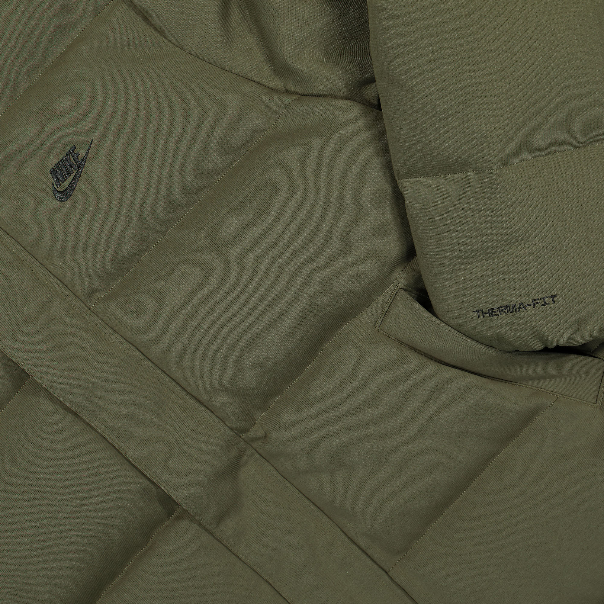 Nike Tech Fleece Therma-FIT Puffer Jacket Cargo Khaki / Black Puffer Jackets Detailfoto | Overkill