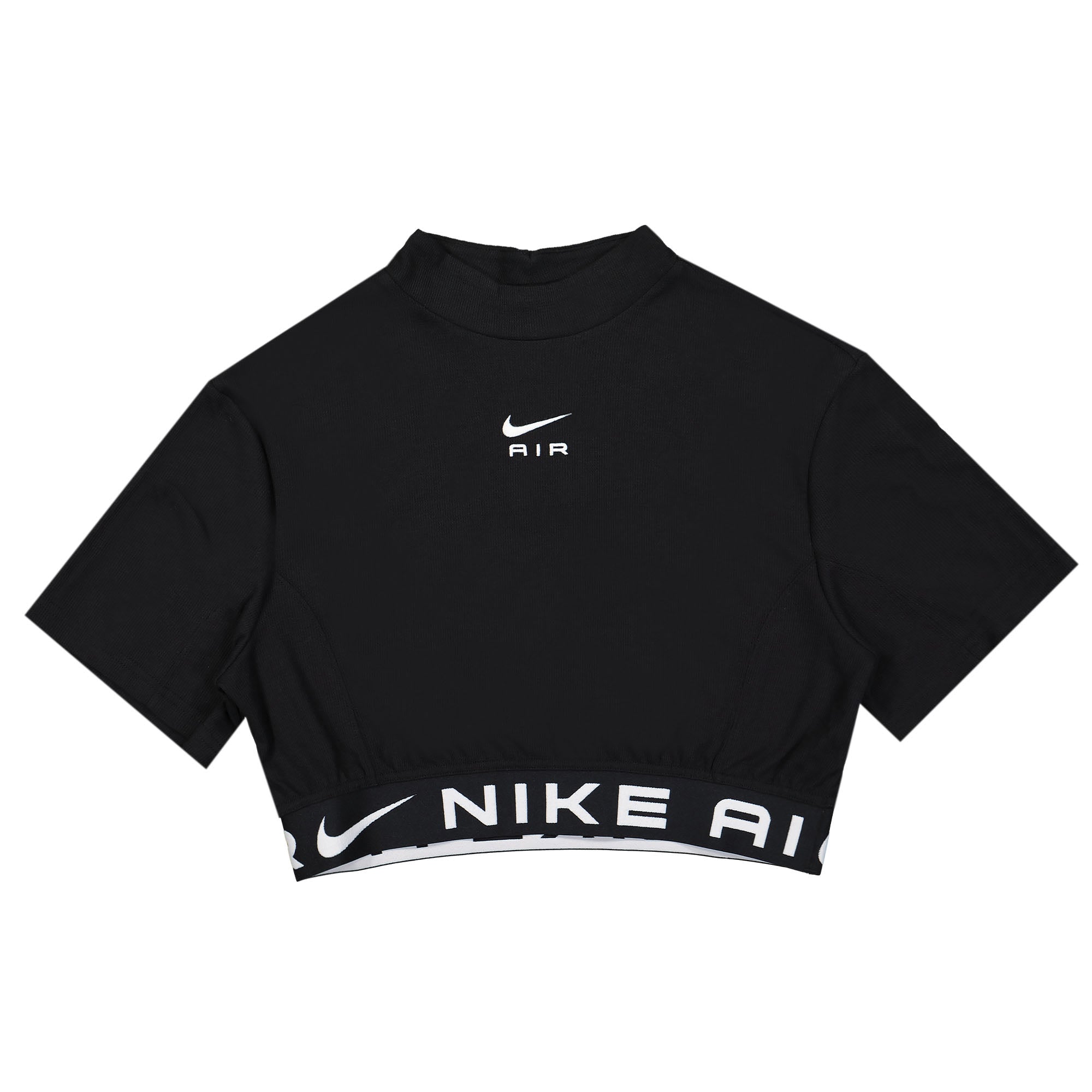 Nike W nsw Air Short Sleeve Crop Top Black / White T-Shirts FB8246 010 | Overkill