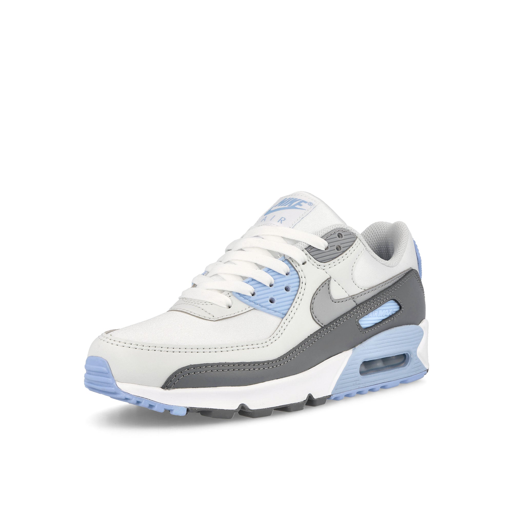 Nike W Air Max 90 White-Wolf Grey - Photon Dust - Cobalt Bliss Low Top Sneakers  Close Up | Overkill