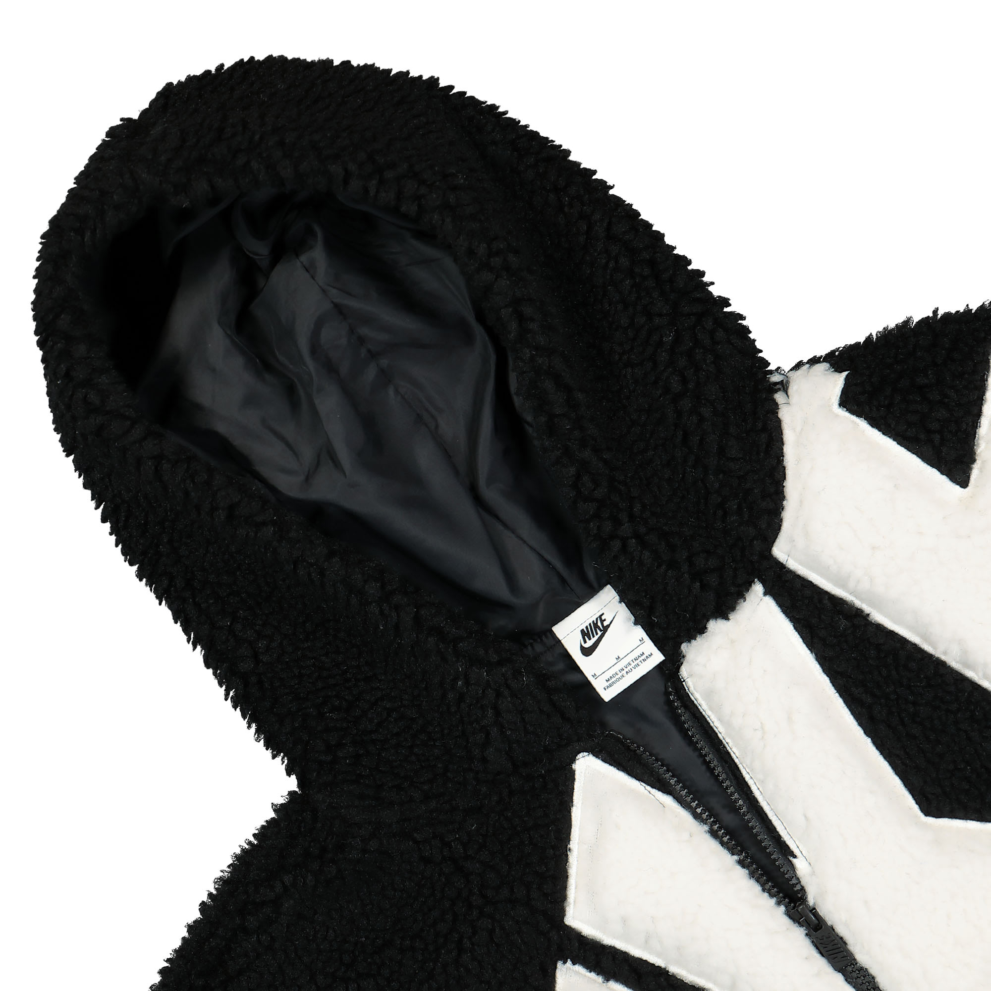 Nike W NSW Logo Sherpa Jacket Black / Sail Jackets Close-up | Overkill