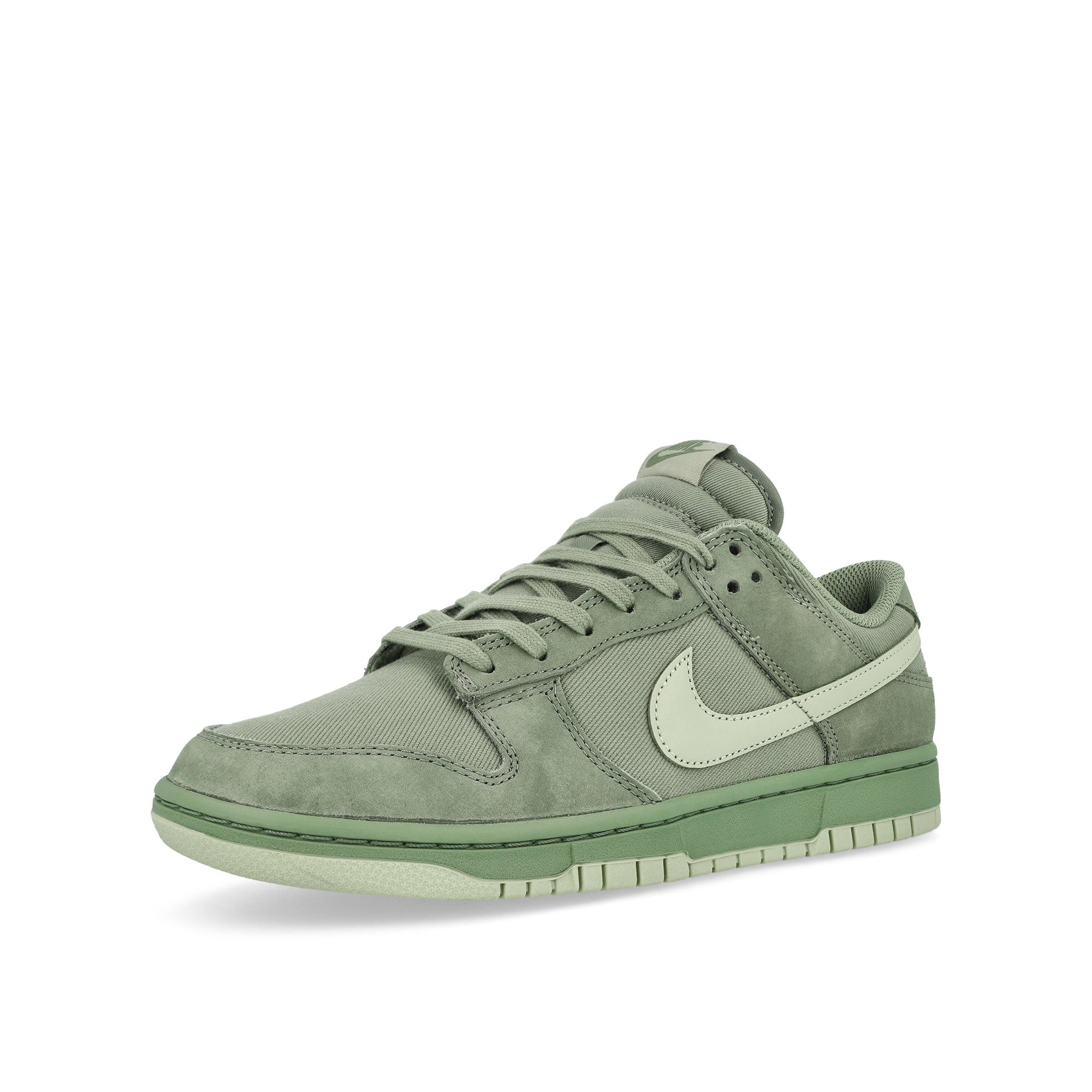 Nike Dunk Low Retro Premium Oil Green / Olive Aura - Phantom Low Top Sneakers  Close Up | Overkill