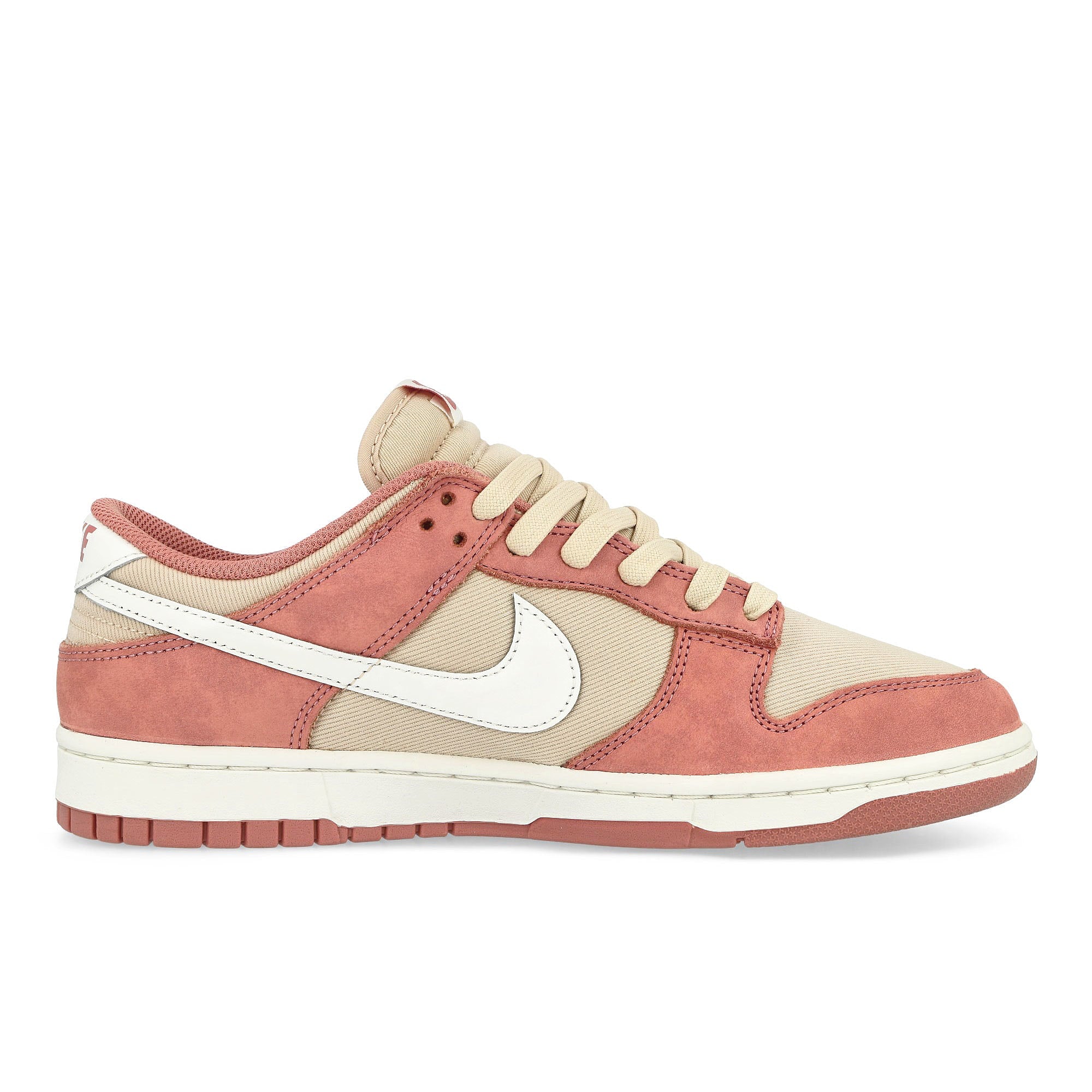 Nike Dunk Low Retro Premium Red Stardust / Summit White - Sanddrift Low Top Sneakers  Silhouette | Overkill